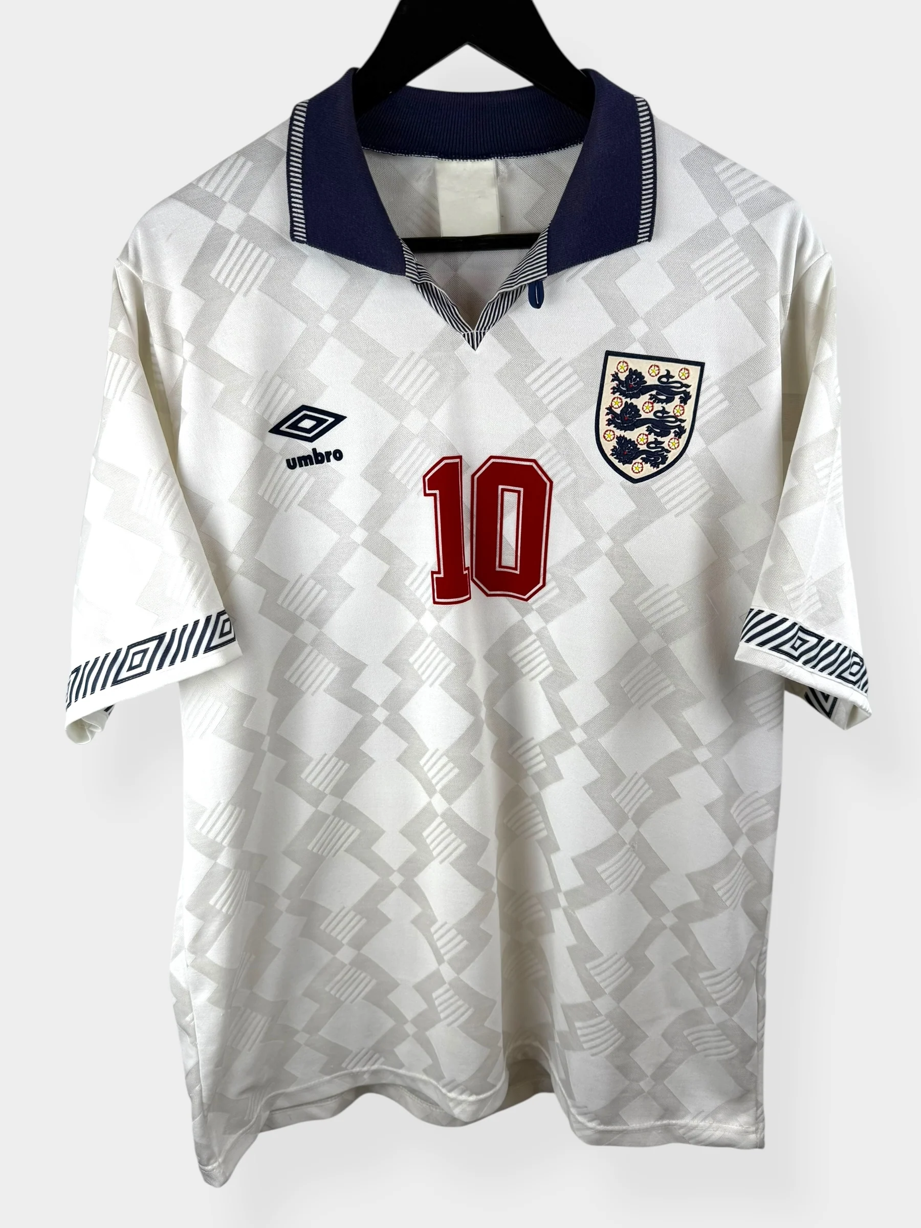 1990-92 ENGLAND HOME SHIRT LINEKER #10 XL - Image 2