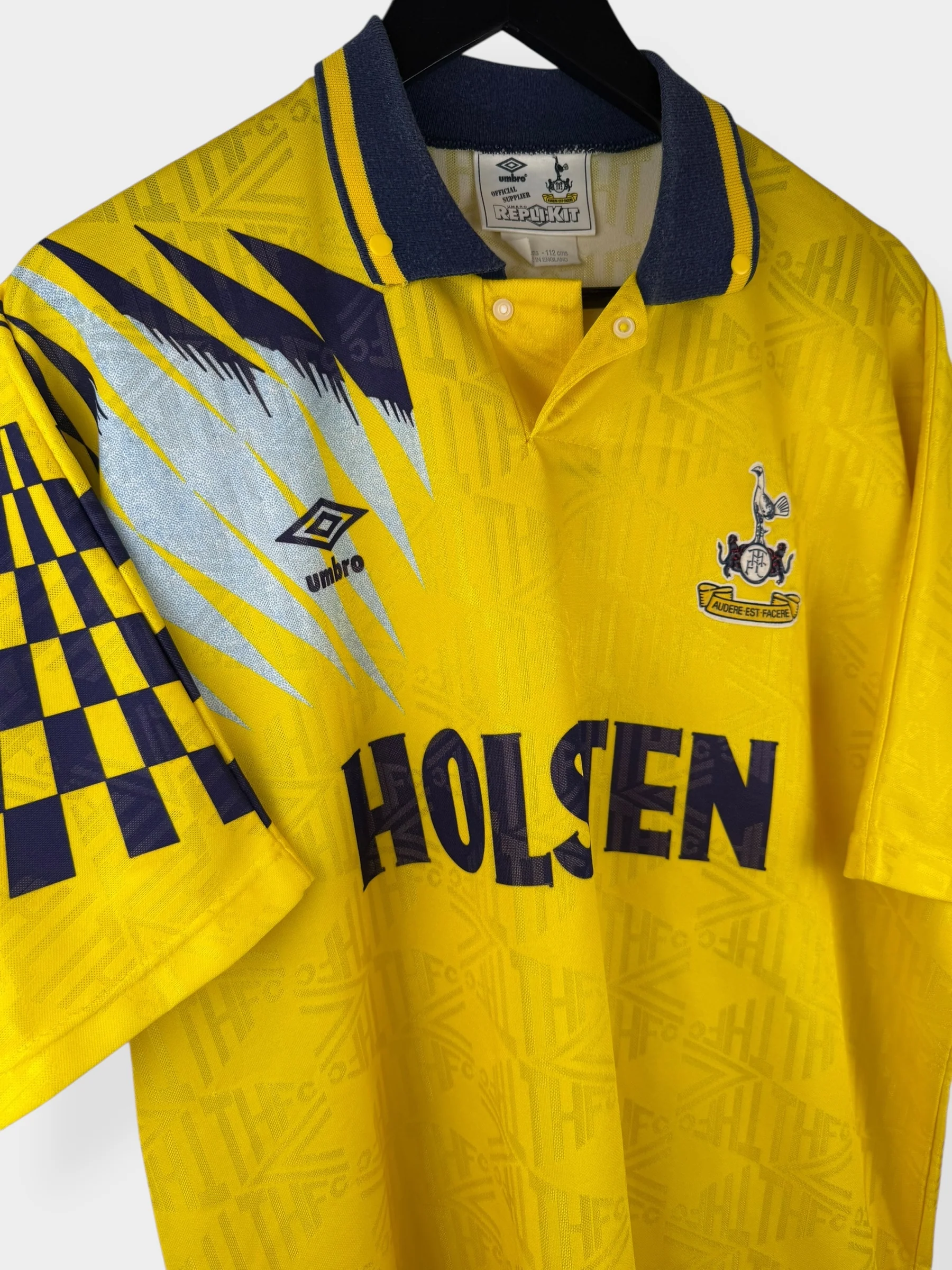 1991-95 TOTTENHAM HOTSPUR AWAY SHIRT XL - Image 3