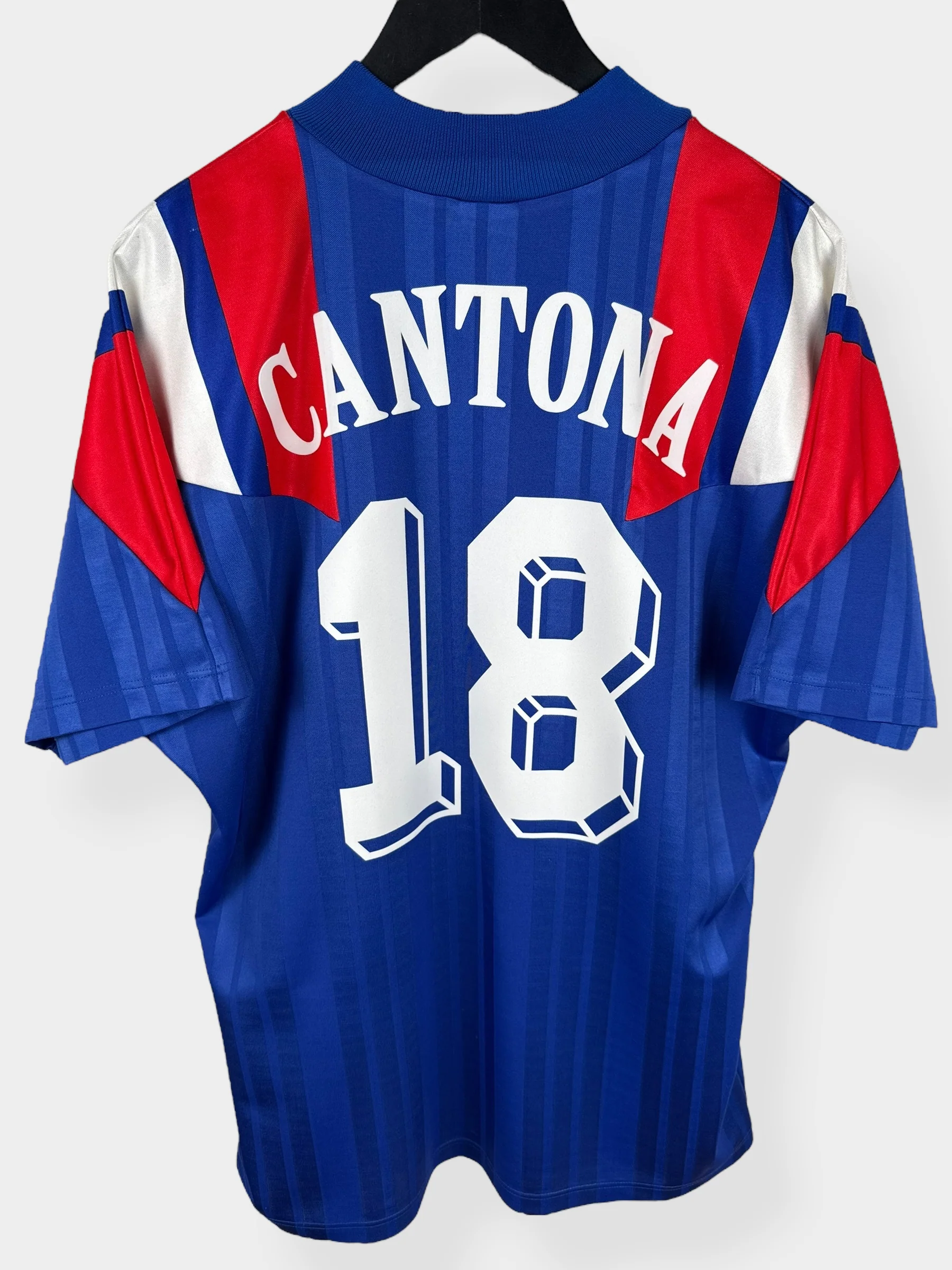 1992-93 FRANCE HOME SHIRT CANTONA #18 L