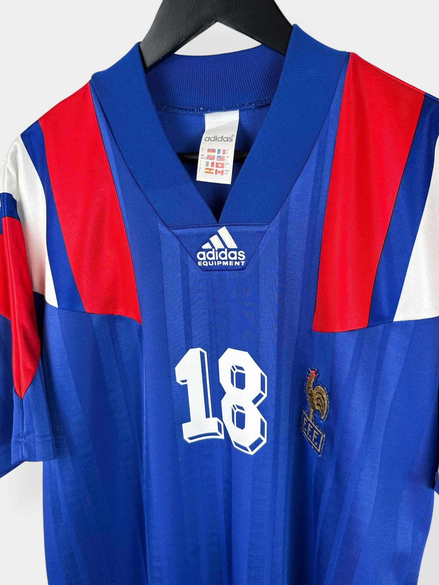1992-93 FRANCE HOME SHIRT CANTONA #18 L - Image 4