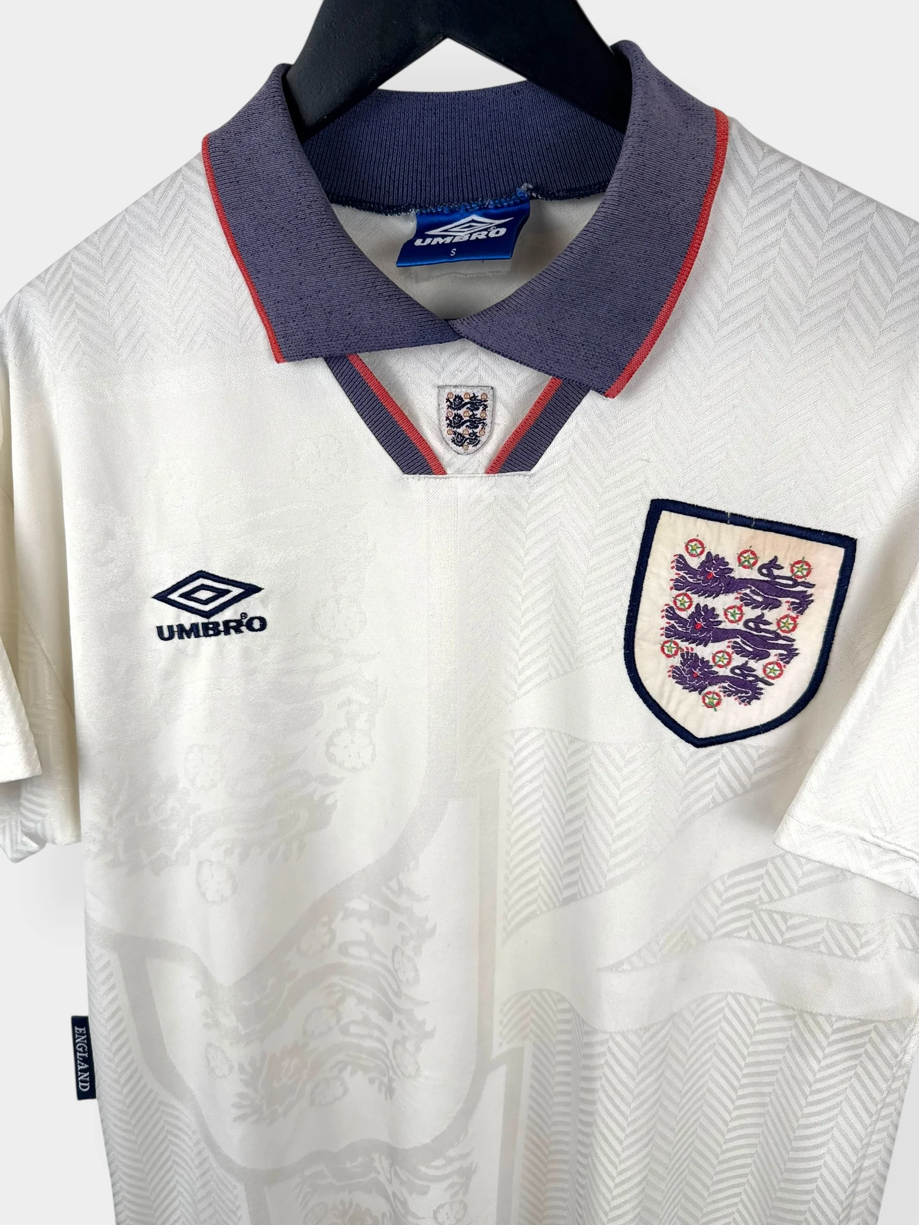 1993-94 ENGLAND HOME SHIRT S - Image 4
