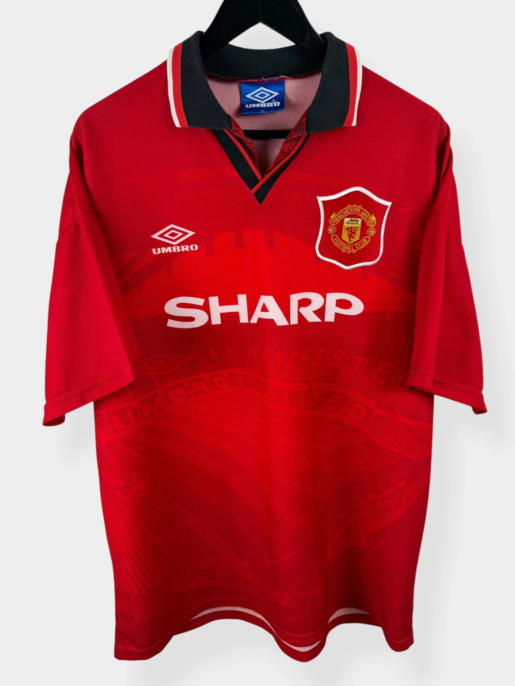 1994-96 MANCHESTER UNITED HOME SHIRT CANTONA #7 XL - Image 2