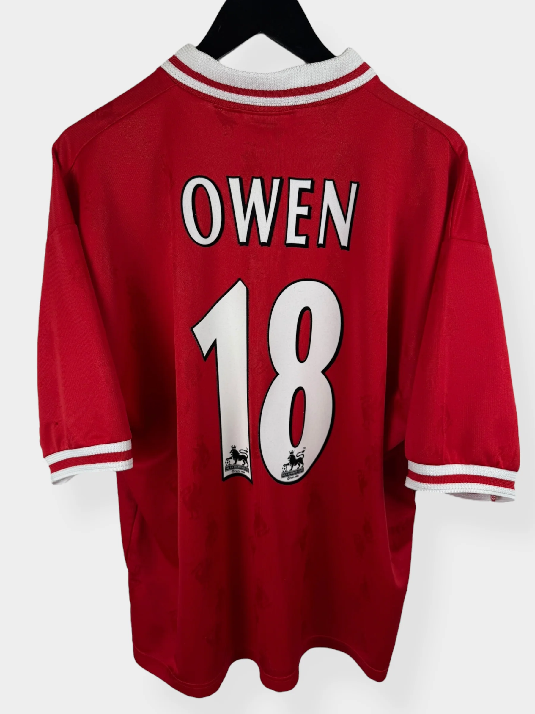 1996-98 LIVERPOOL HOME SHIRT OWEN #18 XL