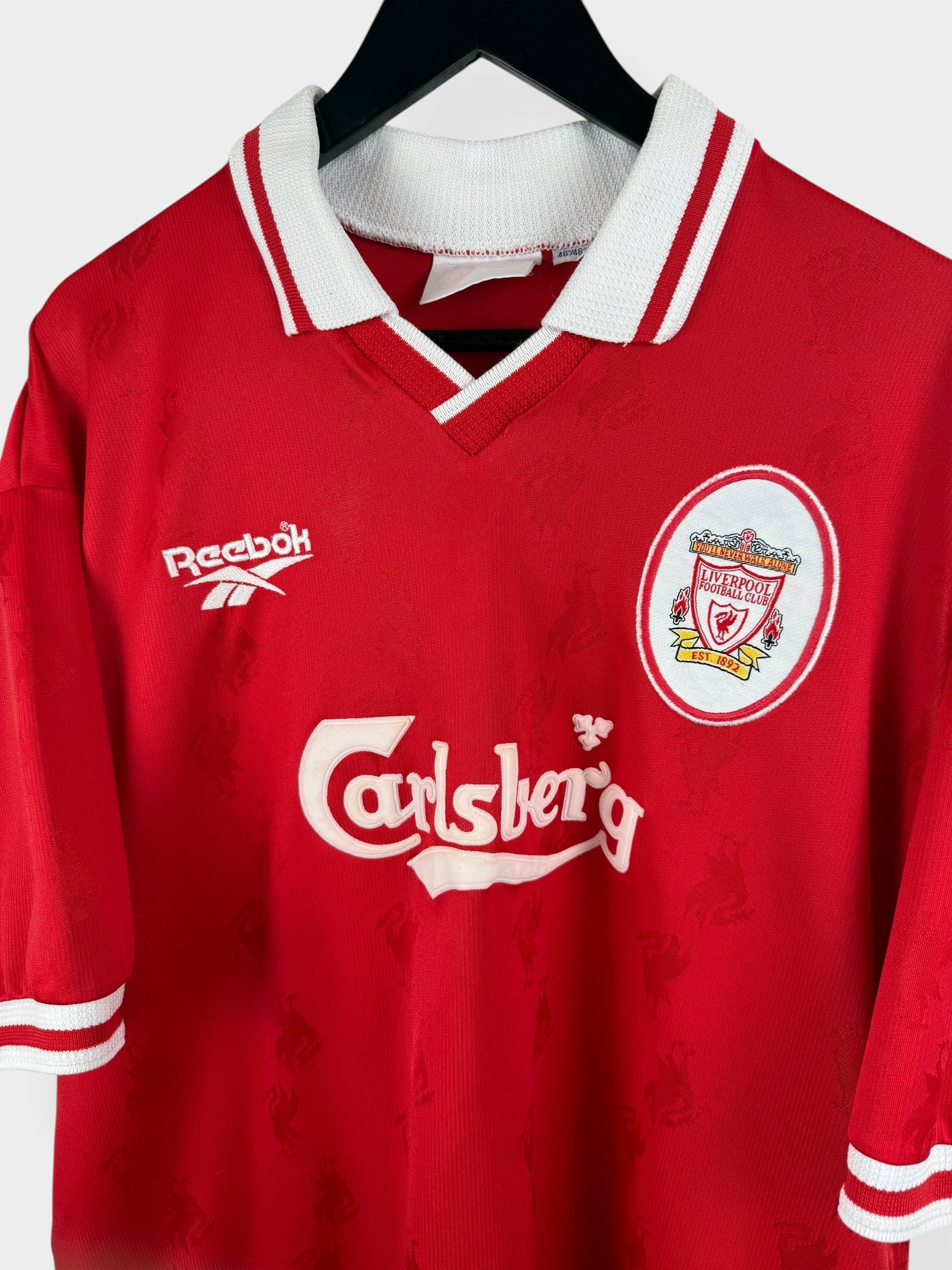 1996-98 LIVERPOOL HOME SHIRT OWEN #18 XL - Image 4