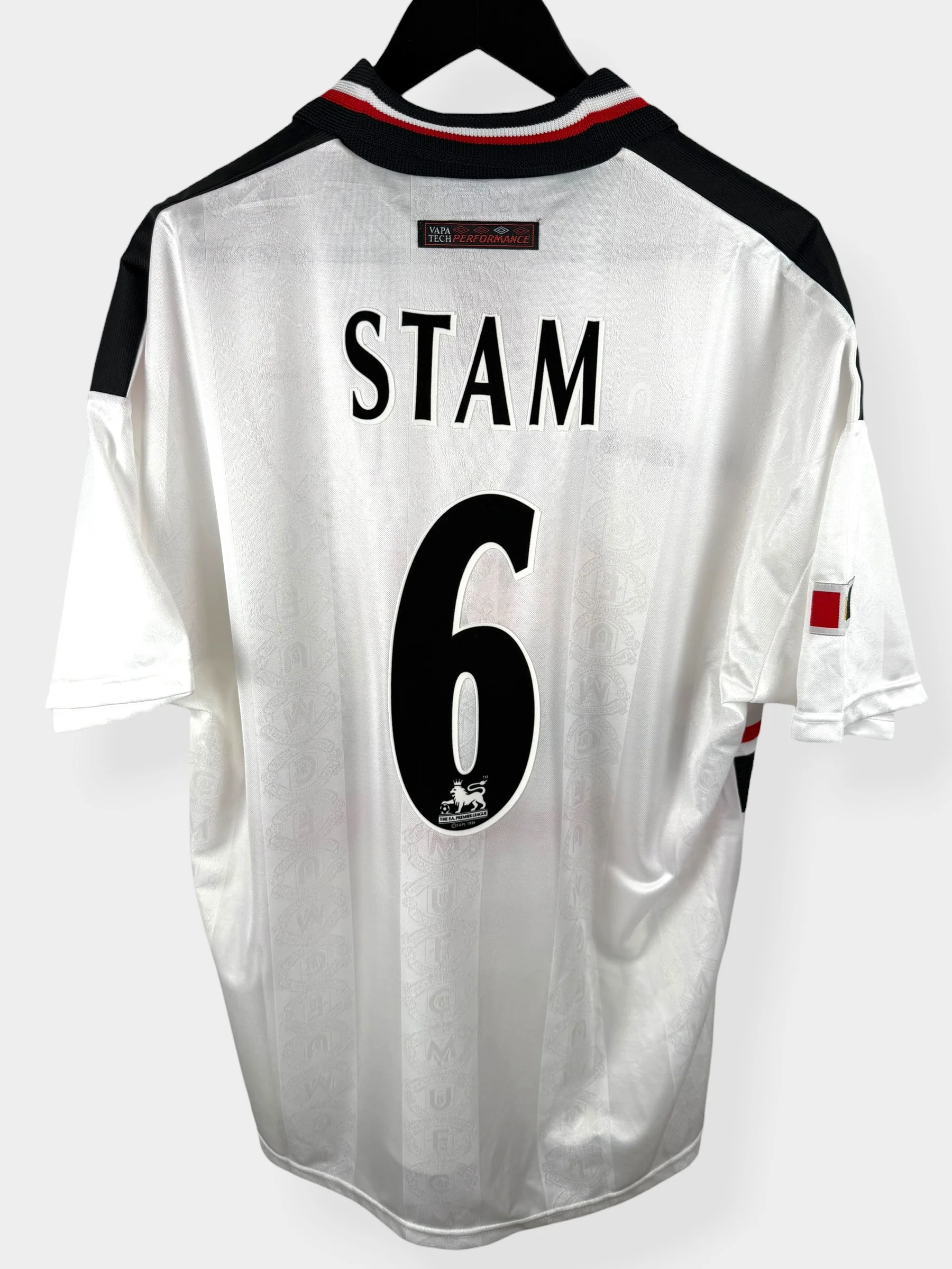 1997-99 MANCHESTER UNITED AWAY SHIRT STAM #6 XL