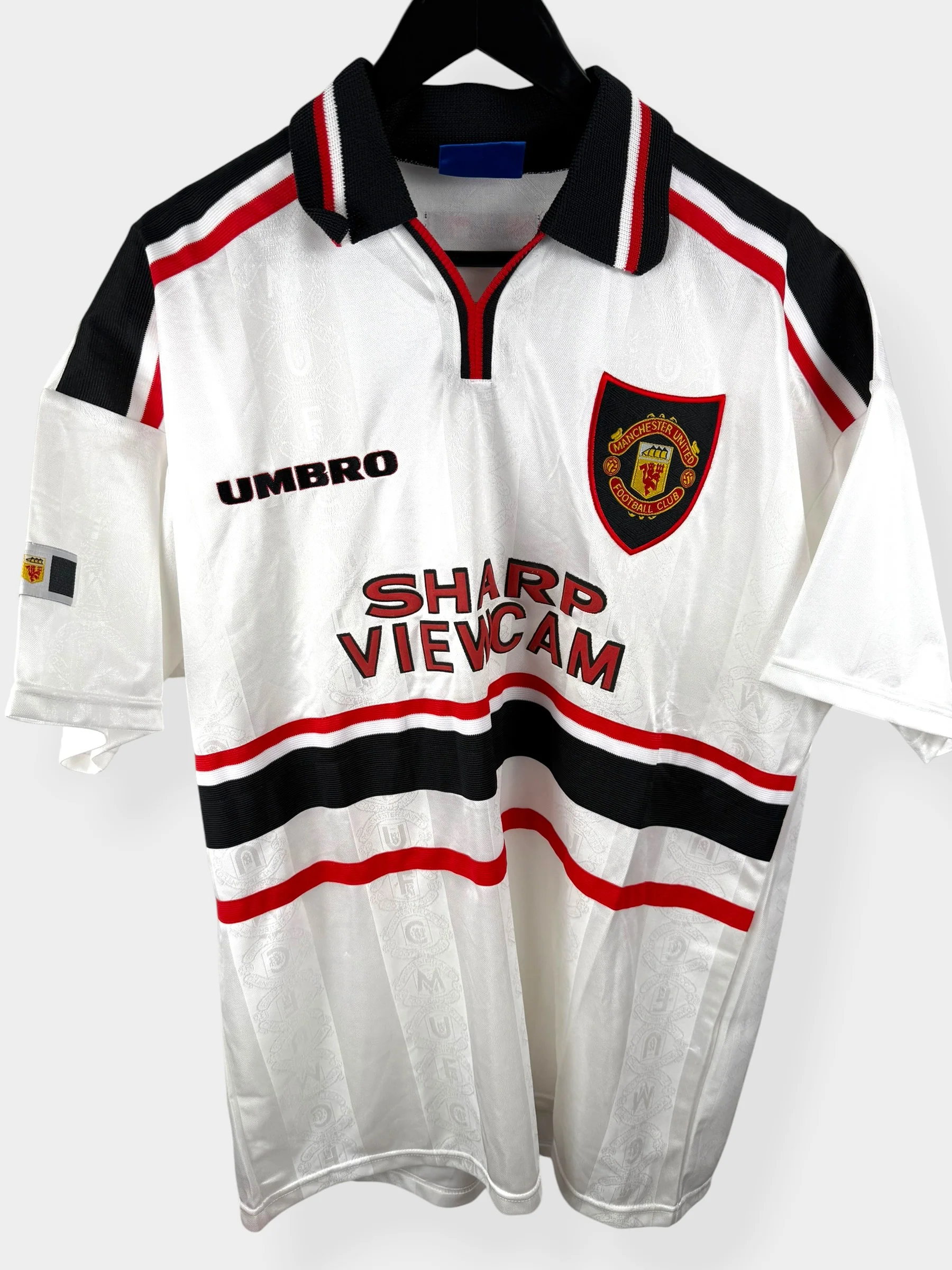 1997-99 MANCHESTER UNITED AWAY SHIRT STAM #6 XL - Image 2