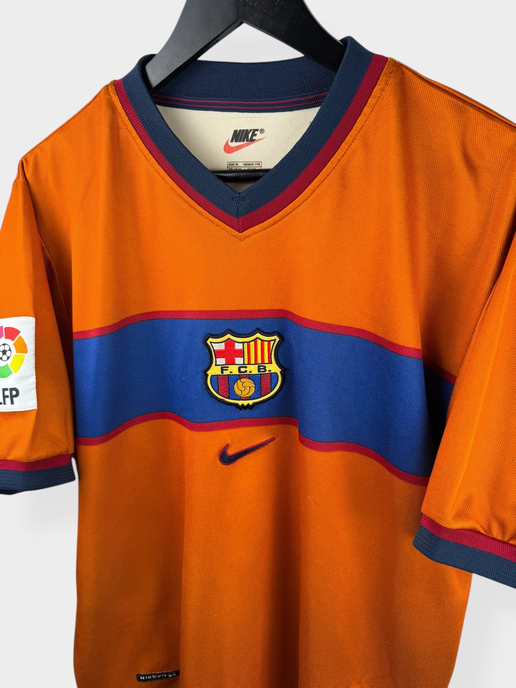 1998-99 BARCELONA AWAY SHIRT RIVALDO #11 M - Image 4