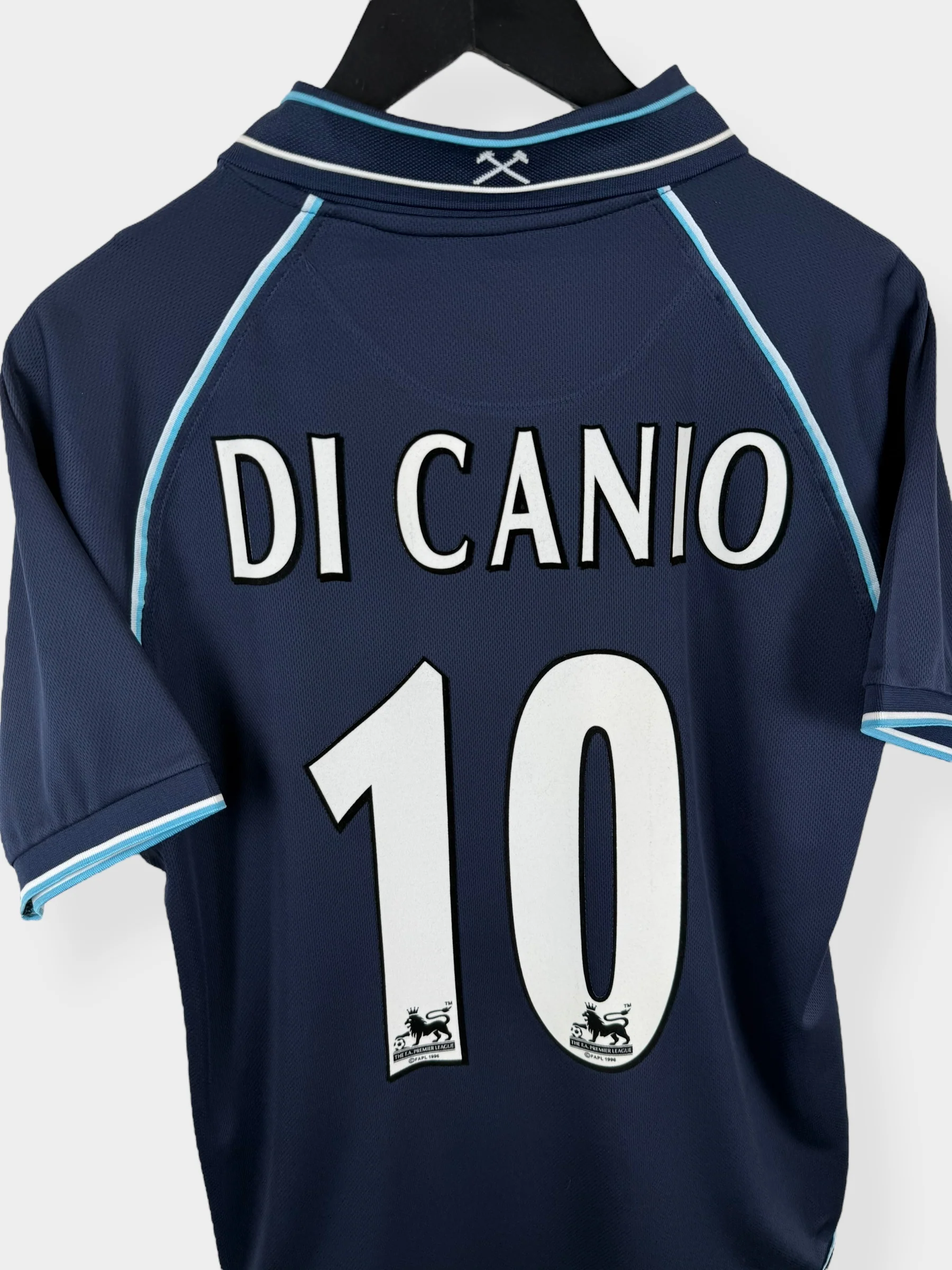 1999-01 WEST HAM UNITED AWAY SHIRT DI CANIO #10 M - Image 3