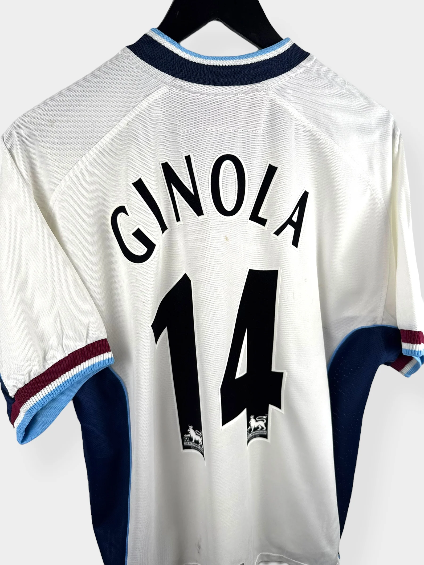 2000-01 ASTON VILLA THIRD SHIRT GINOLA #14 M - Image 3