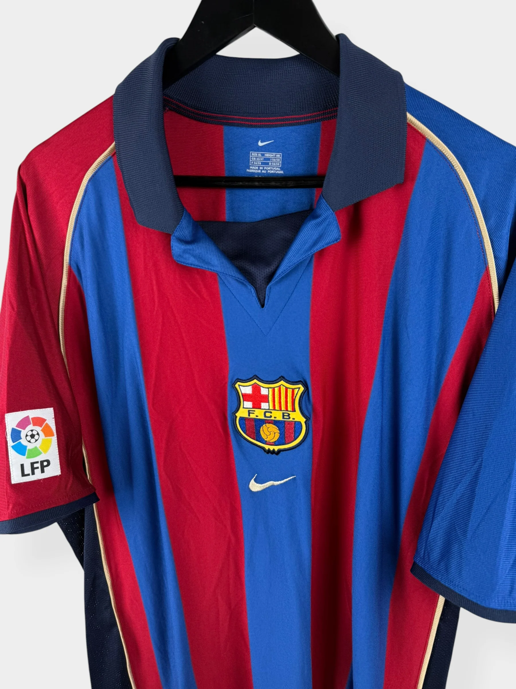 2001-02 BARCELONA HOME SHIRT RIVALDO #10 XL - Image 4