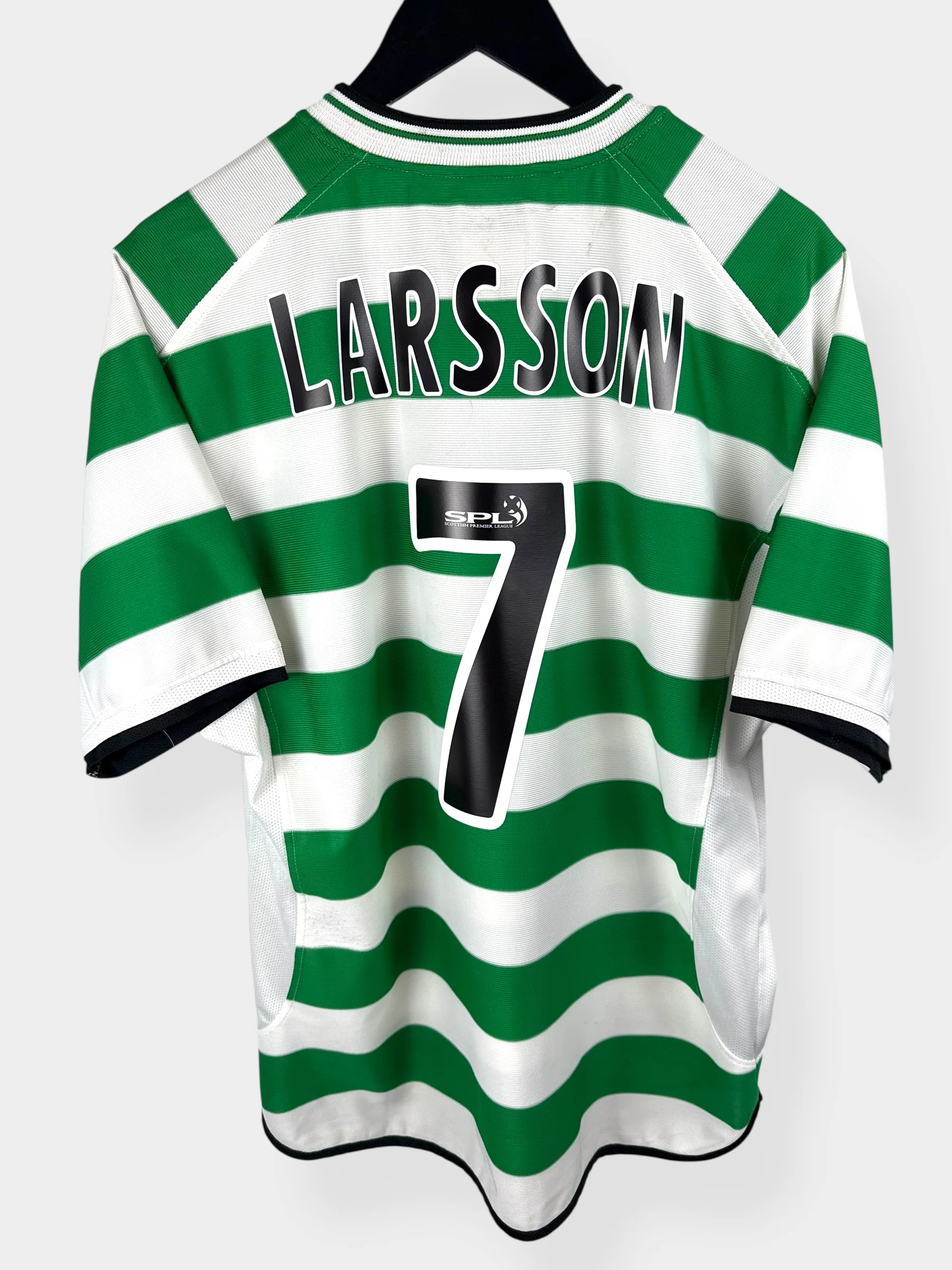 2001-02 CELTIC HOME SHIRT LARSSON #7 L