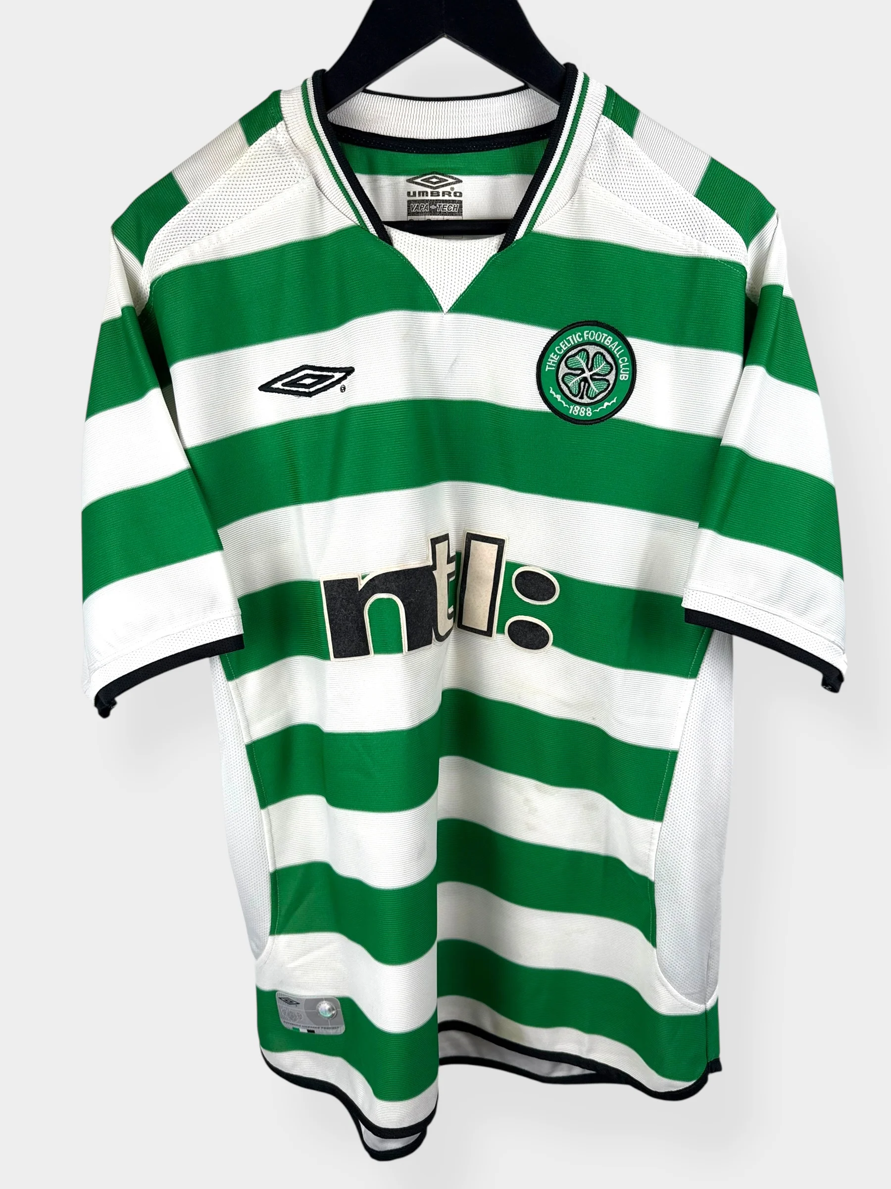 2001-02 CELTIC HOME SHIRT LARSSON #7 L - Image 2