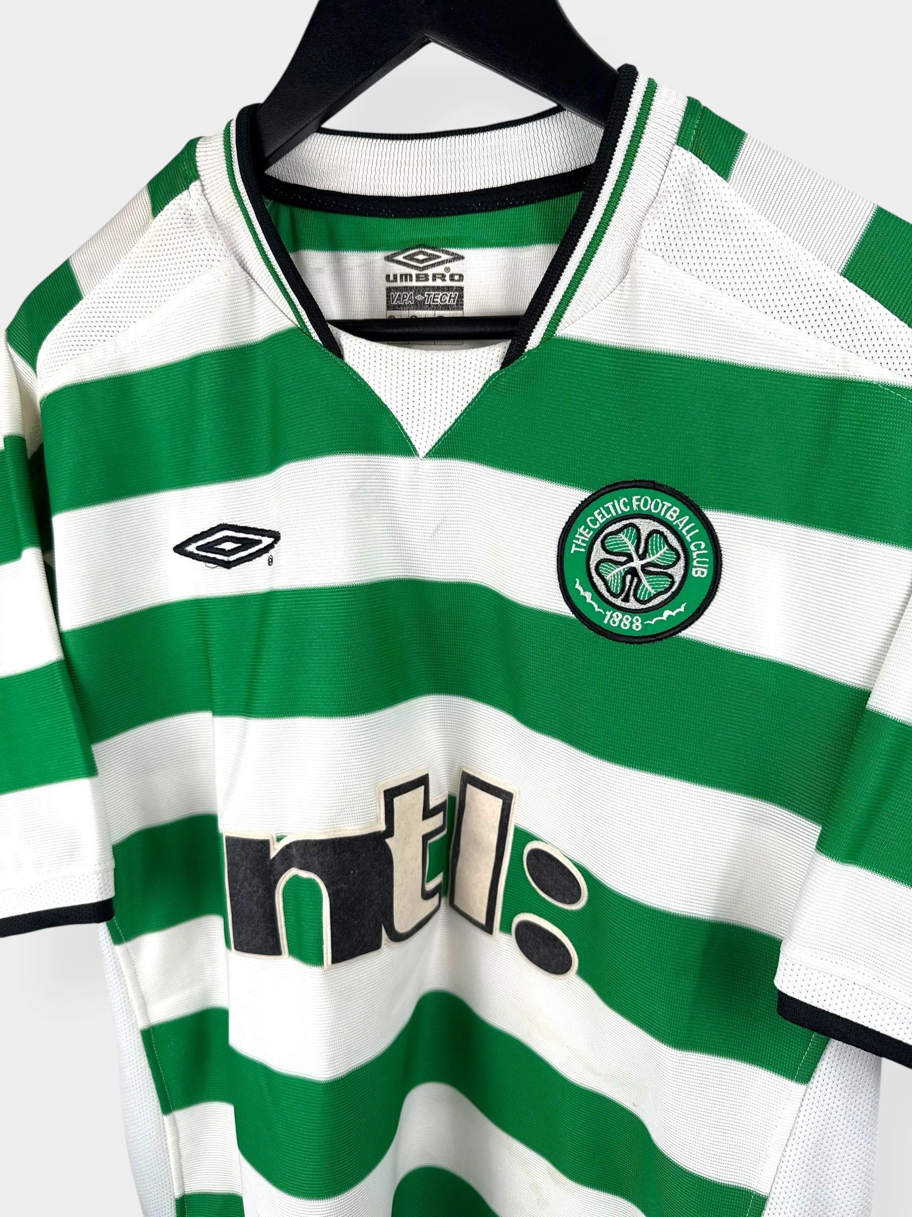 2001-02 CELTIC HOME SHIRT LARSSON #7 L - Image 4