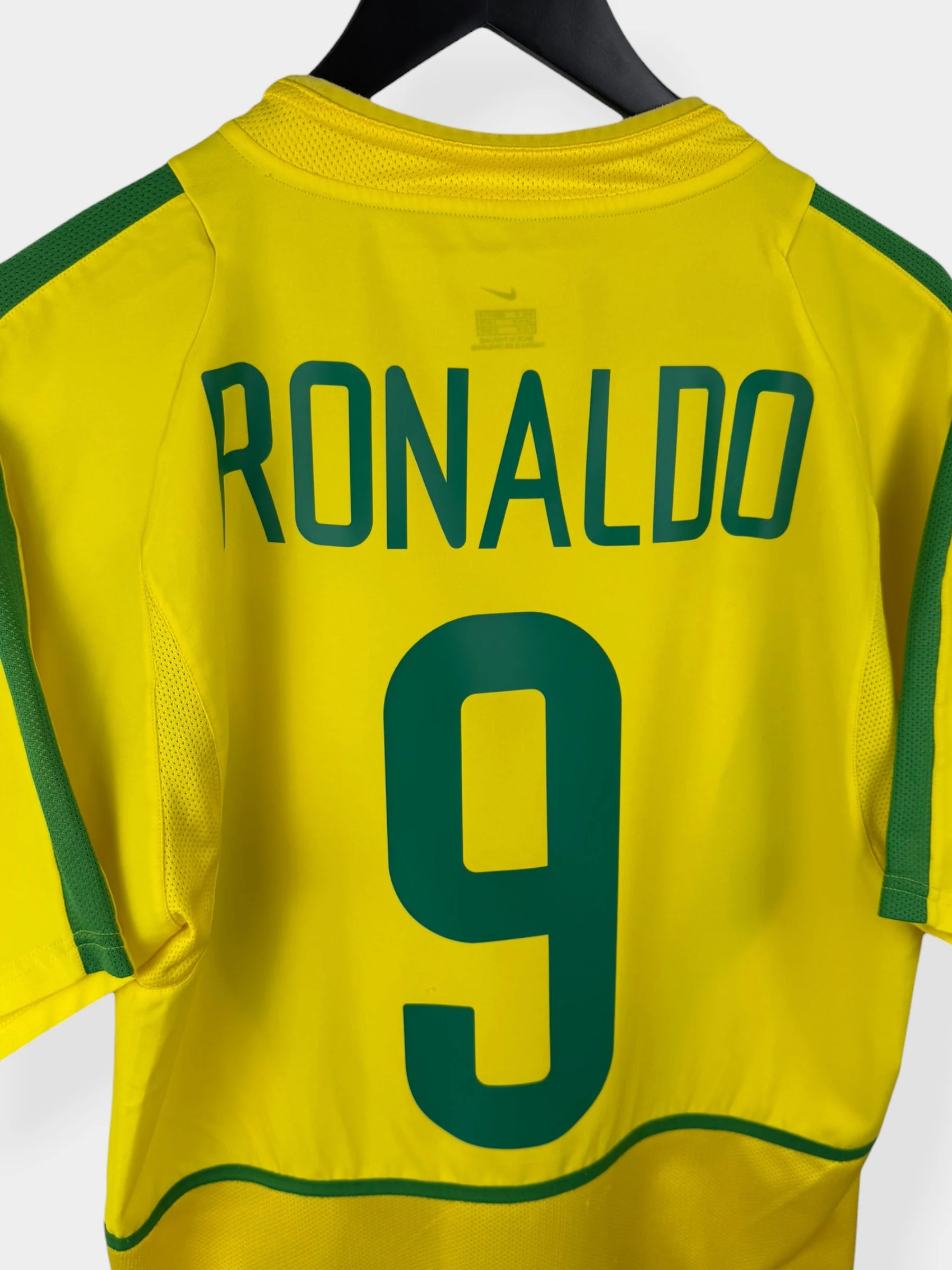2002-04 BRAZIL HOME SHIRT RONALDO #9 M - Image 3