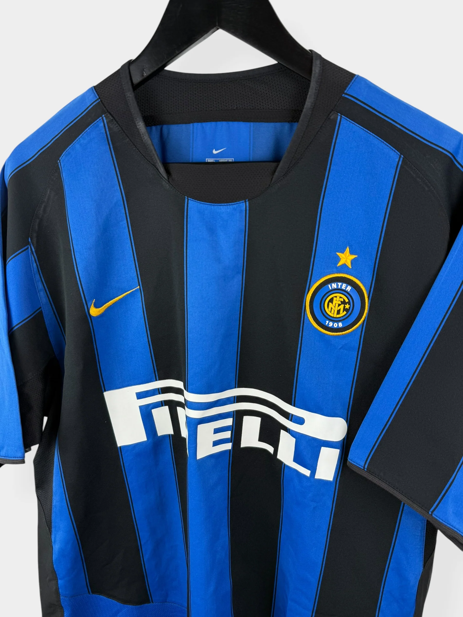 2003-04 INTER MILAN HOME SHIRT ZANETTI #4 L - Image 4