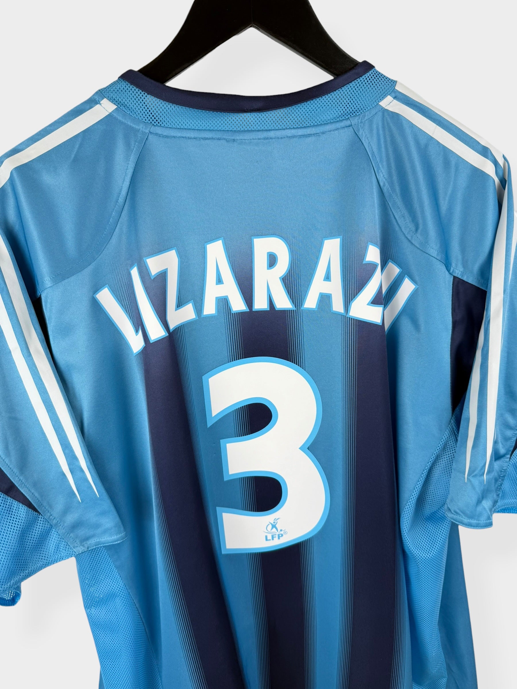 2004-05 OLYMPIQUE MARSEILLE AWAY SHIRT LIZARAZU #3 XL - Image 3