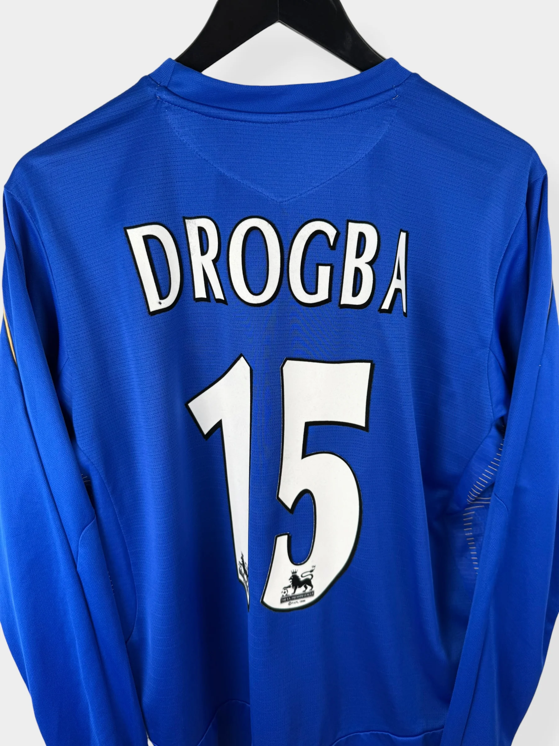 2005-06 CHELSEA HOME SHIRT LS DROGBA #15 L - Image 3