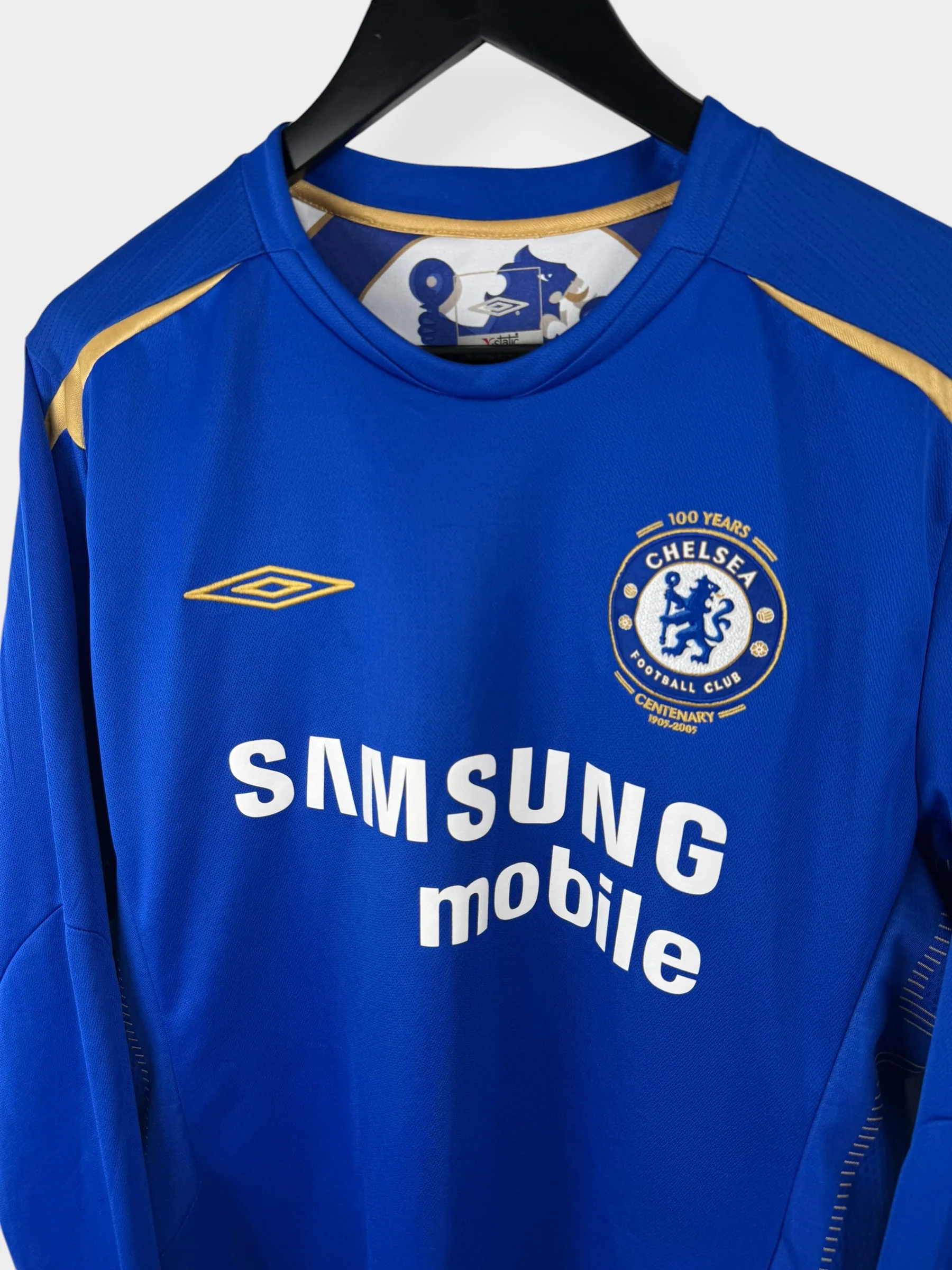 2005-06 CHELSEA HOME SHIRT LS DROGBA #15 L - Image 4