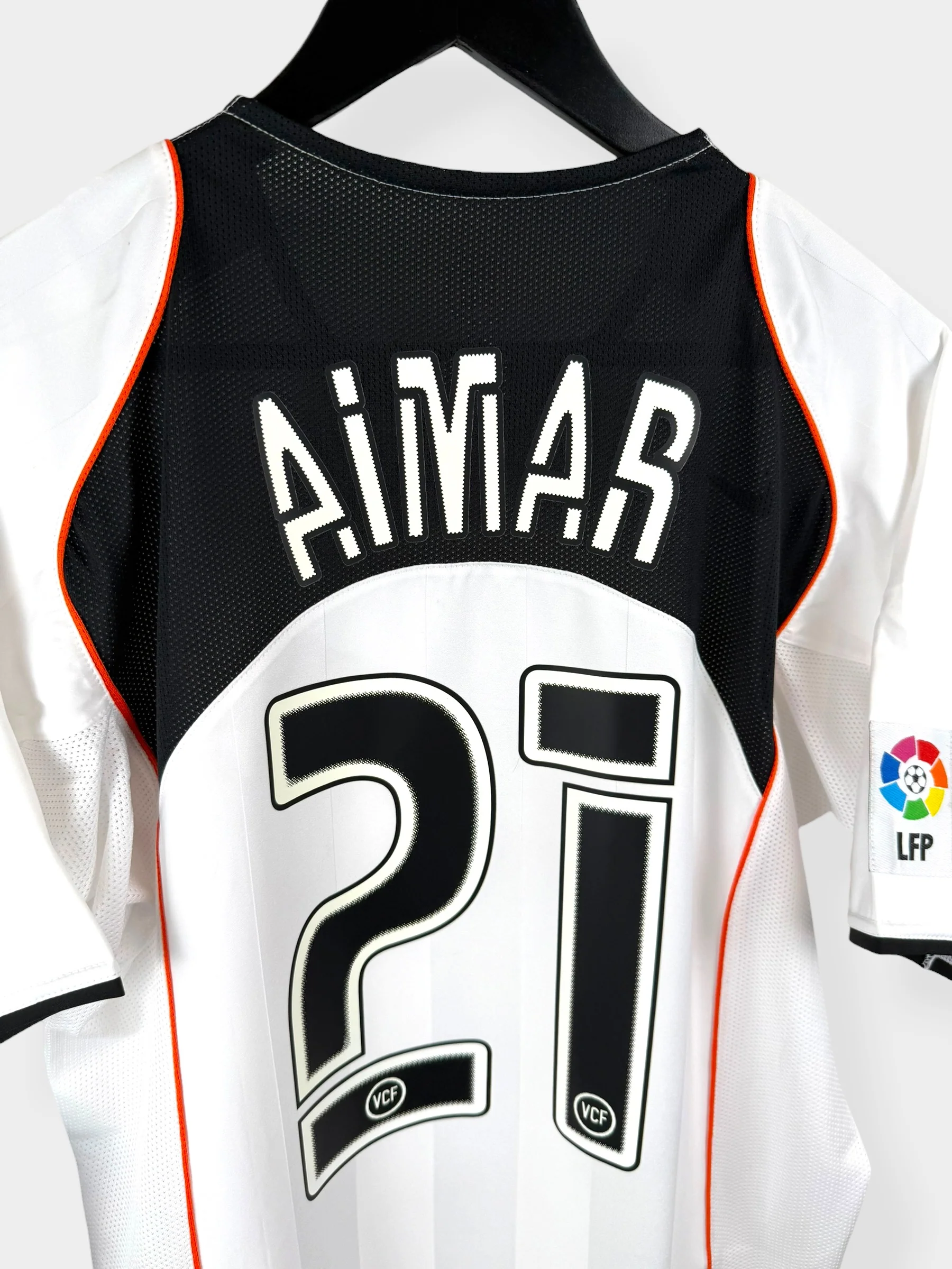 2005-06 VALENCIA HOME SHIRT AIMAR #21 M - Image 3