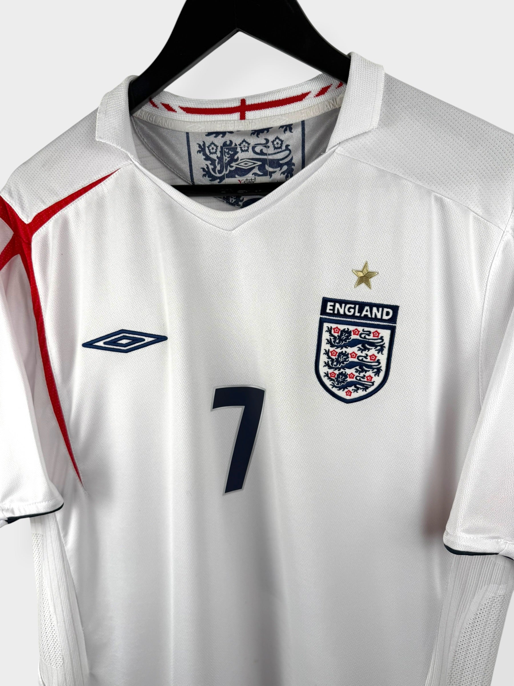 2005-07 ENGLAND HOME SHIRT BECKHAM #7 XL - Image 4