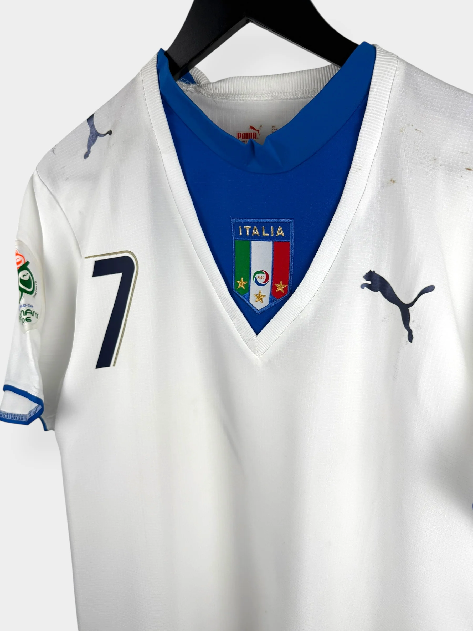 2006-07 ITALY AWAY SHIRT DEL PIERO #7 M - Image 4