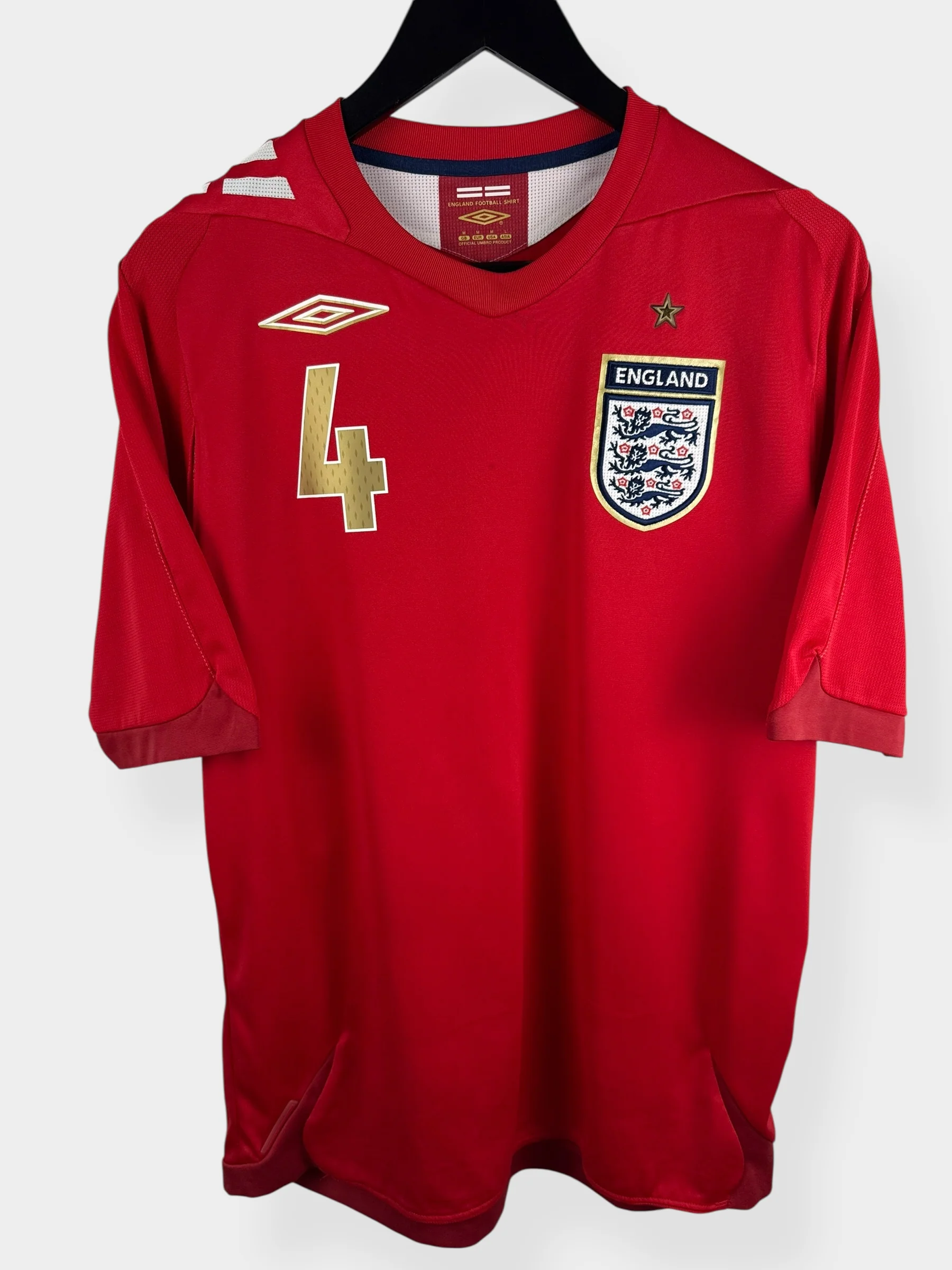 2006-08 ENGLAND AWAY SHIRT GERRARD #4 M - Image 2