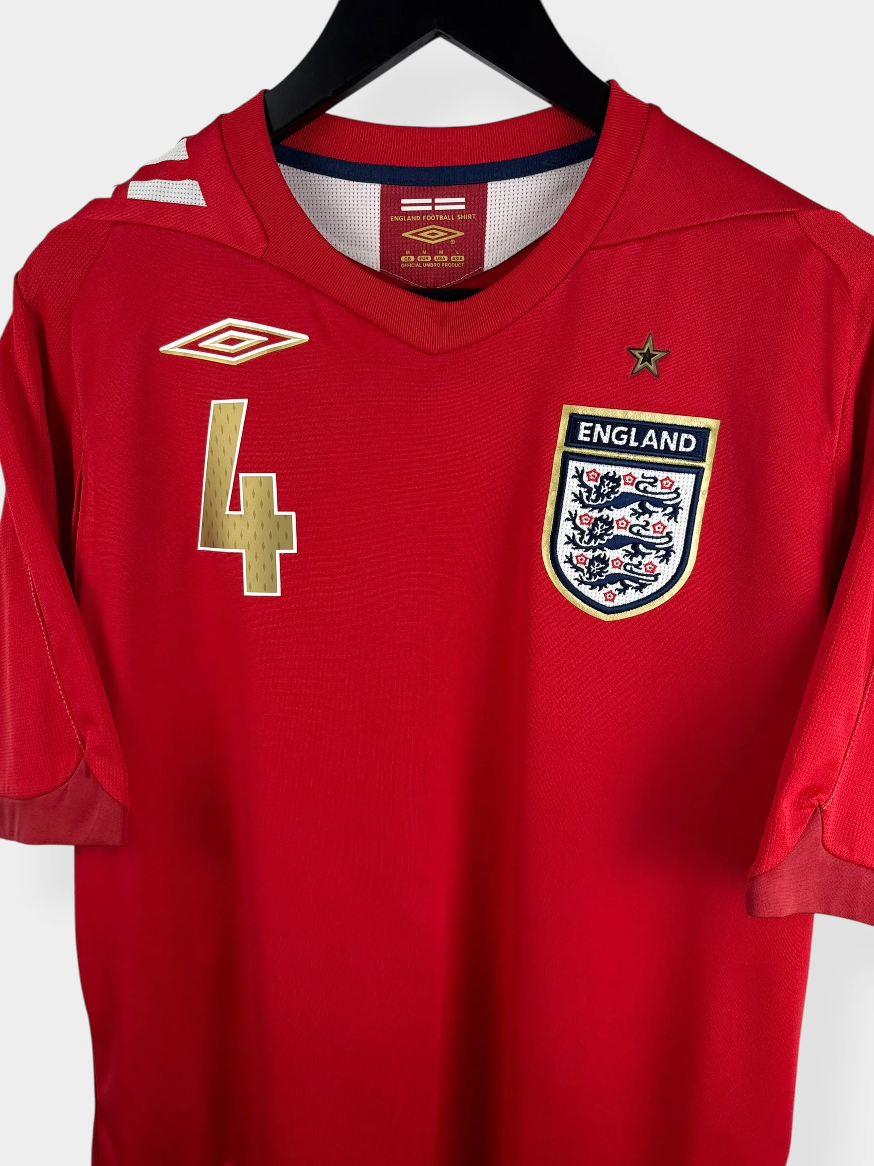 2006-08 ENGLAND AWAY SHIRT GERRARD #4 M - Image 4