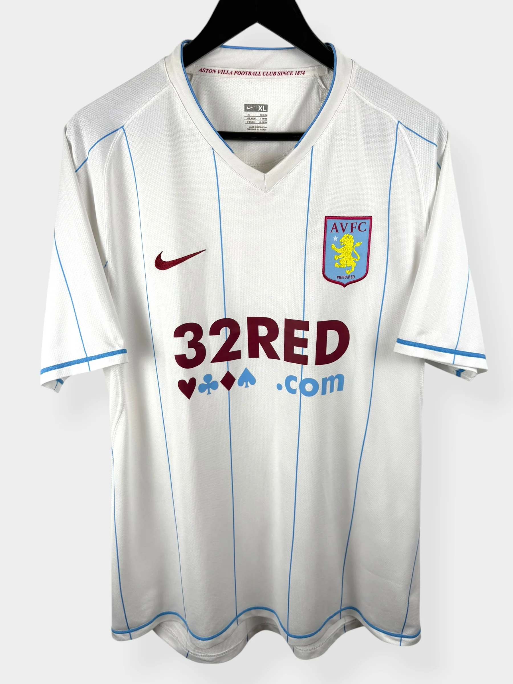 2007-08 ASTON VILLA AWAY SHIRT PLAYER ISSUE XL