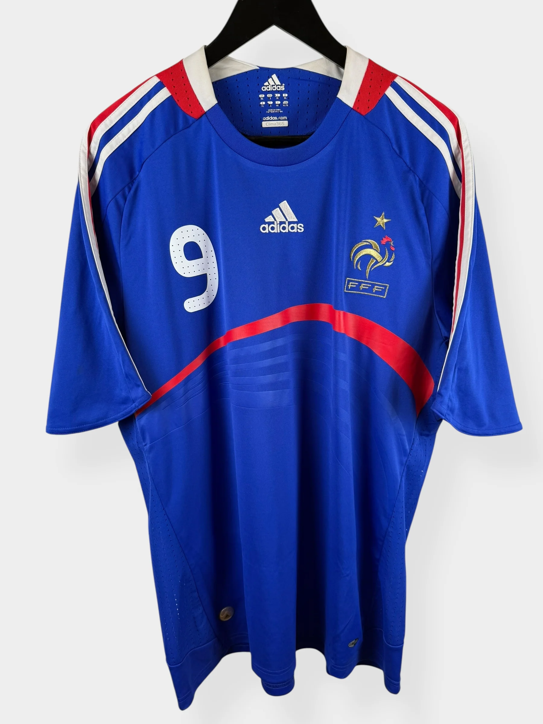 2007-08 FRANCE HOME SHIRT BENZEMA #9 XL - Image 2