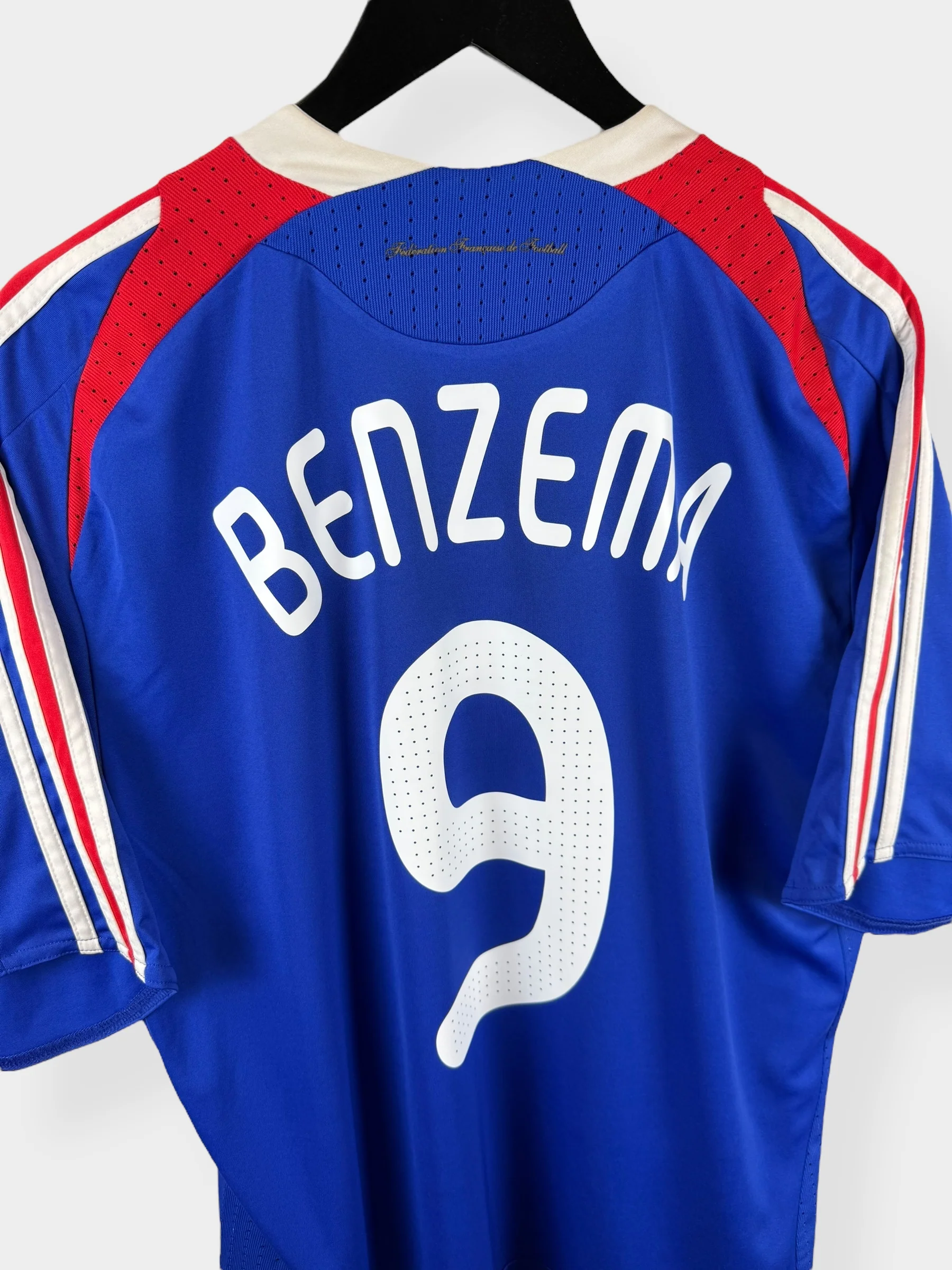 2007-08 FRANCE HOME SHIRT BENZEMA #9 XL - Image 3
