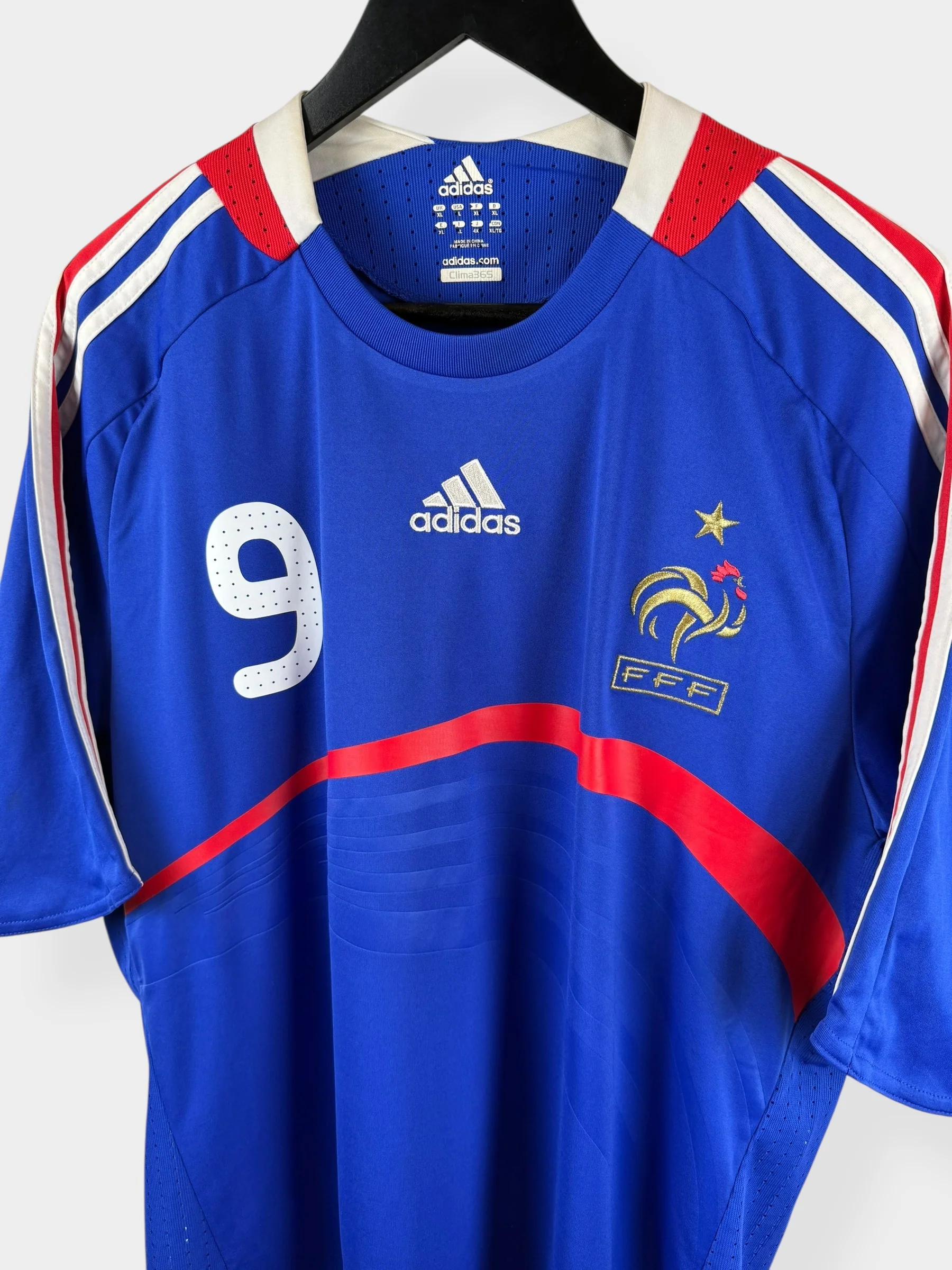 2007-08 FRANCE HOME SHIRT BENZEMA #9 XL - Image 4