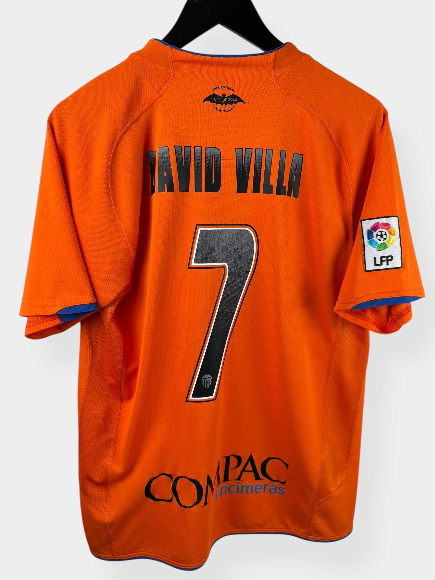 2007-08 VALENCIA AWAY SHIRT DAVID VILLA #7 M