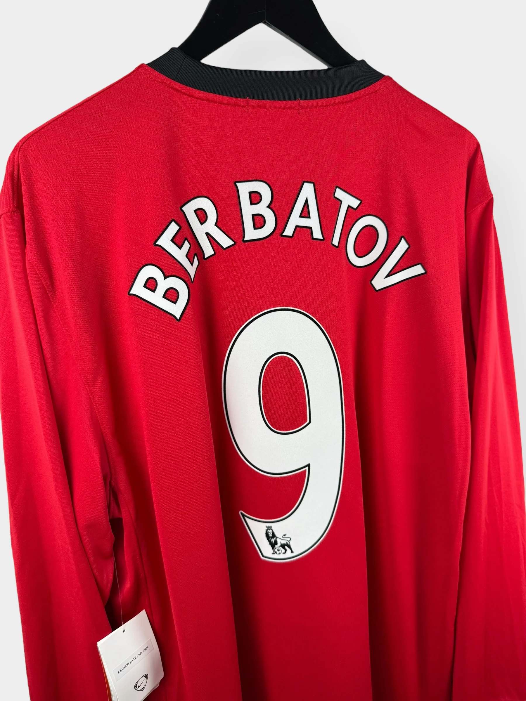 2009-10 MANCHESTER UNITED HOME SHIRT BERBATOV #9 XXL LS - Image 3