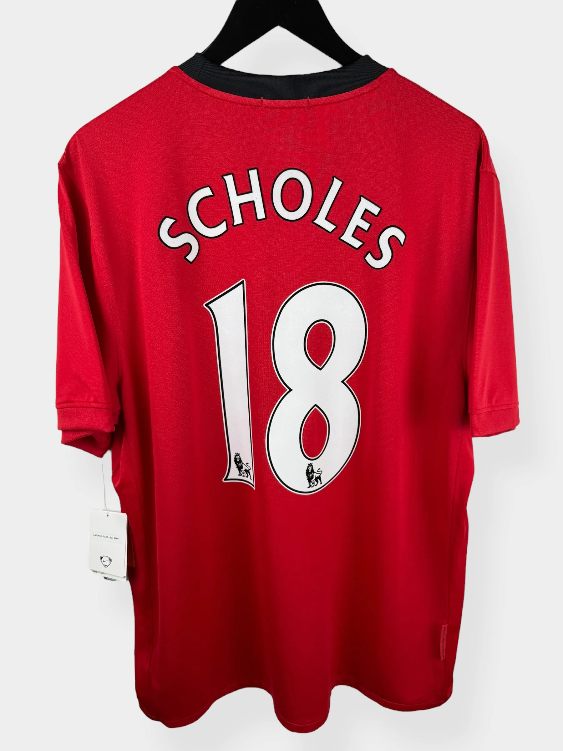 2009-10 MANCHESTER UNITED HOME SHIRT SCHOLES #18 XL