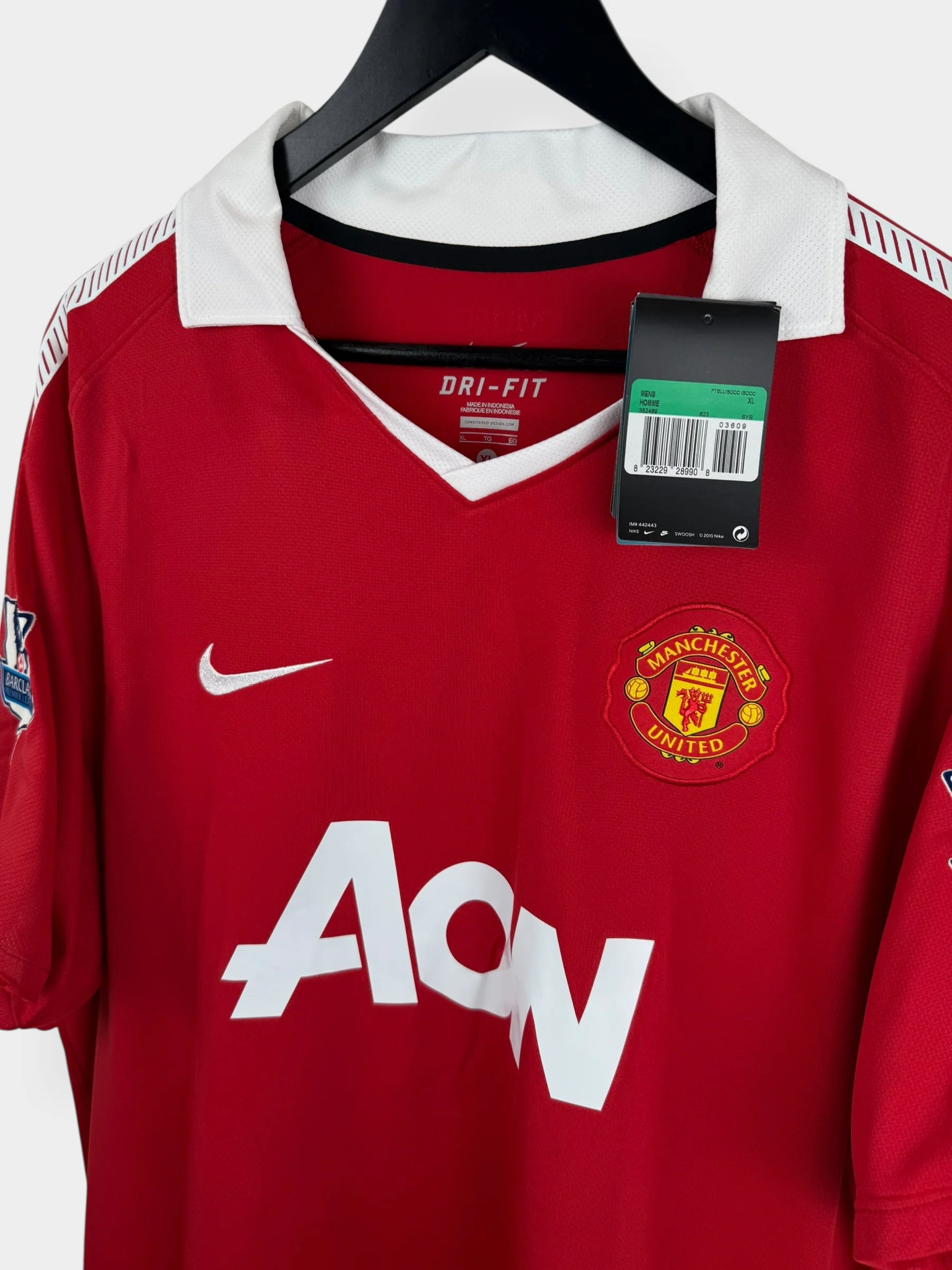 2010-11 MANCHESTER UNITED HOME SHIRT BERBATOV #9 XL - Image 4