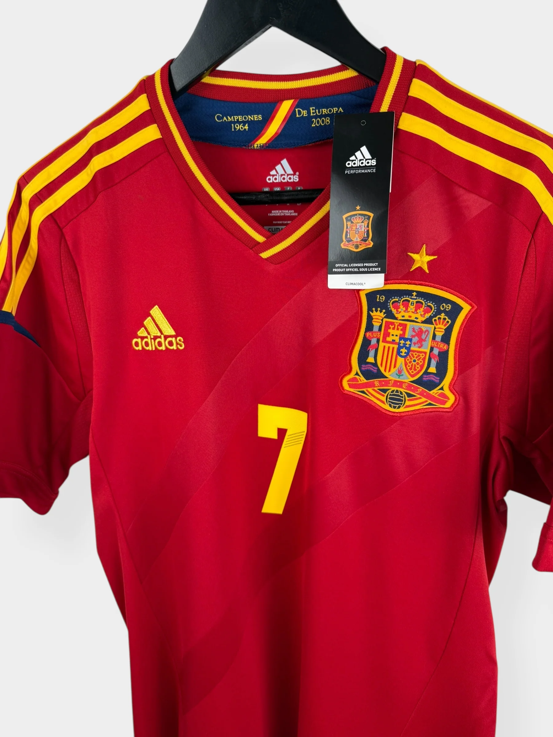2011-12 SPAIN HOME SHIRT DAVID VILLA #7 S - Image 4