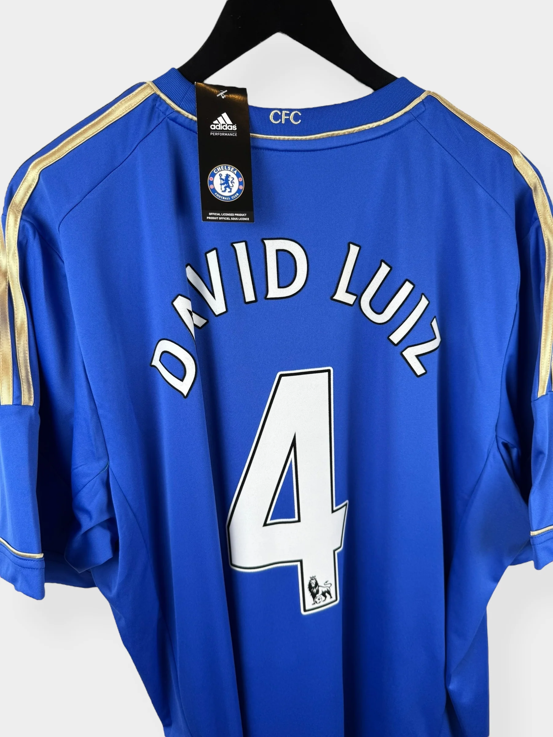 2012-13 CHELSEA HOME SHIRT DAVID LUIZ #4 XXL - Image 3