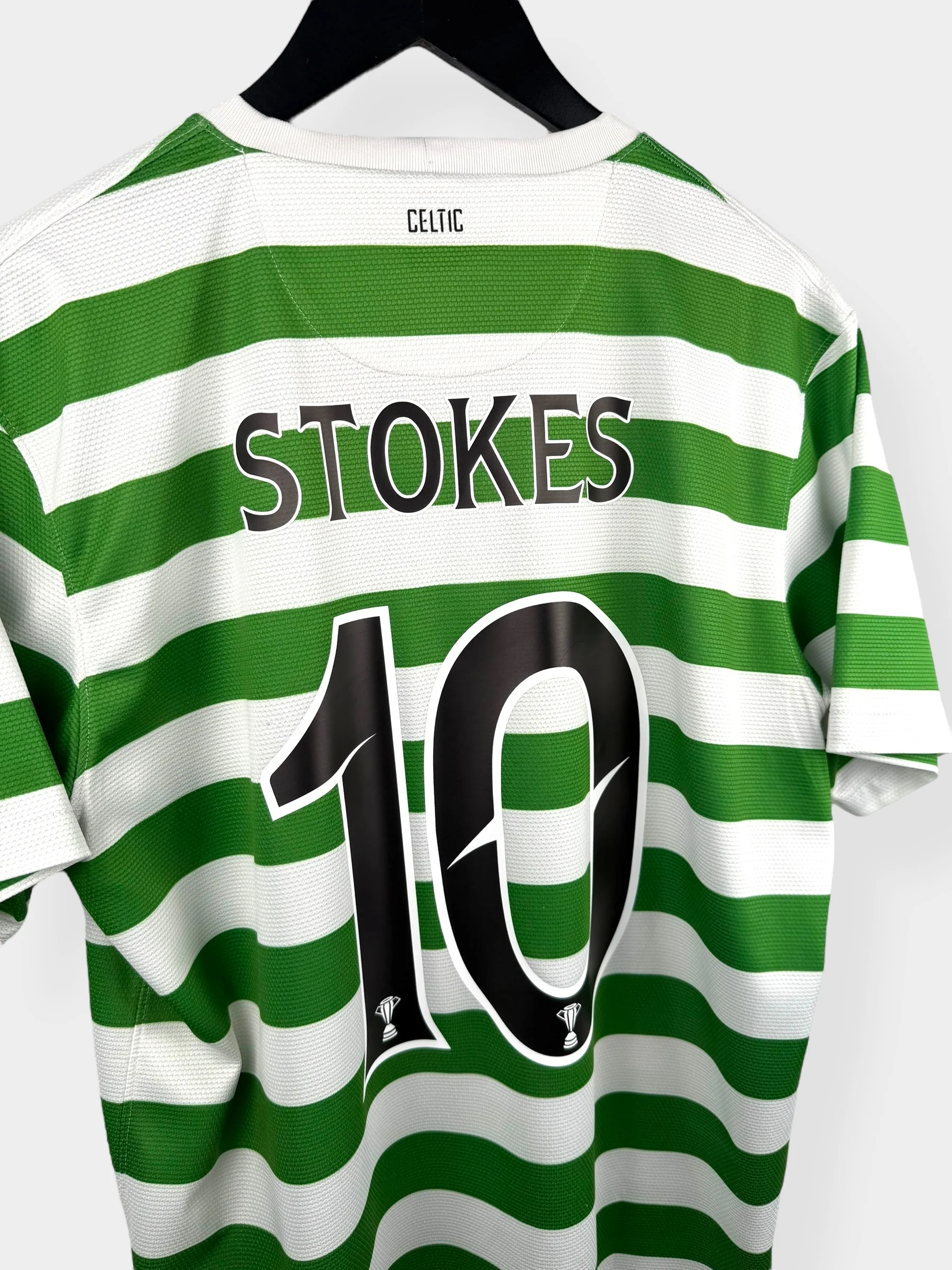 2012-13 CELTIC HOME SHIRT STOKES #10 L - Image 3