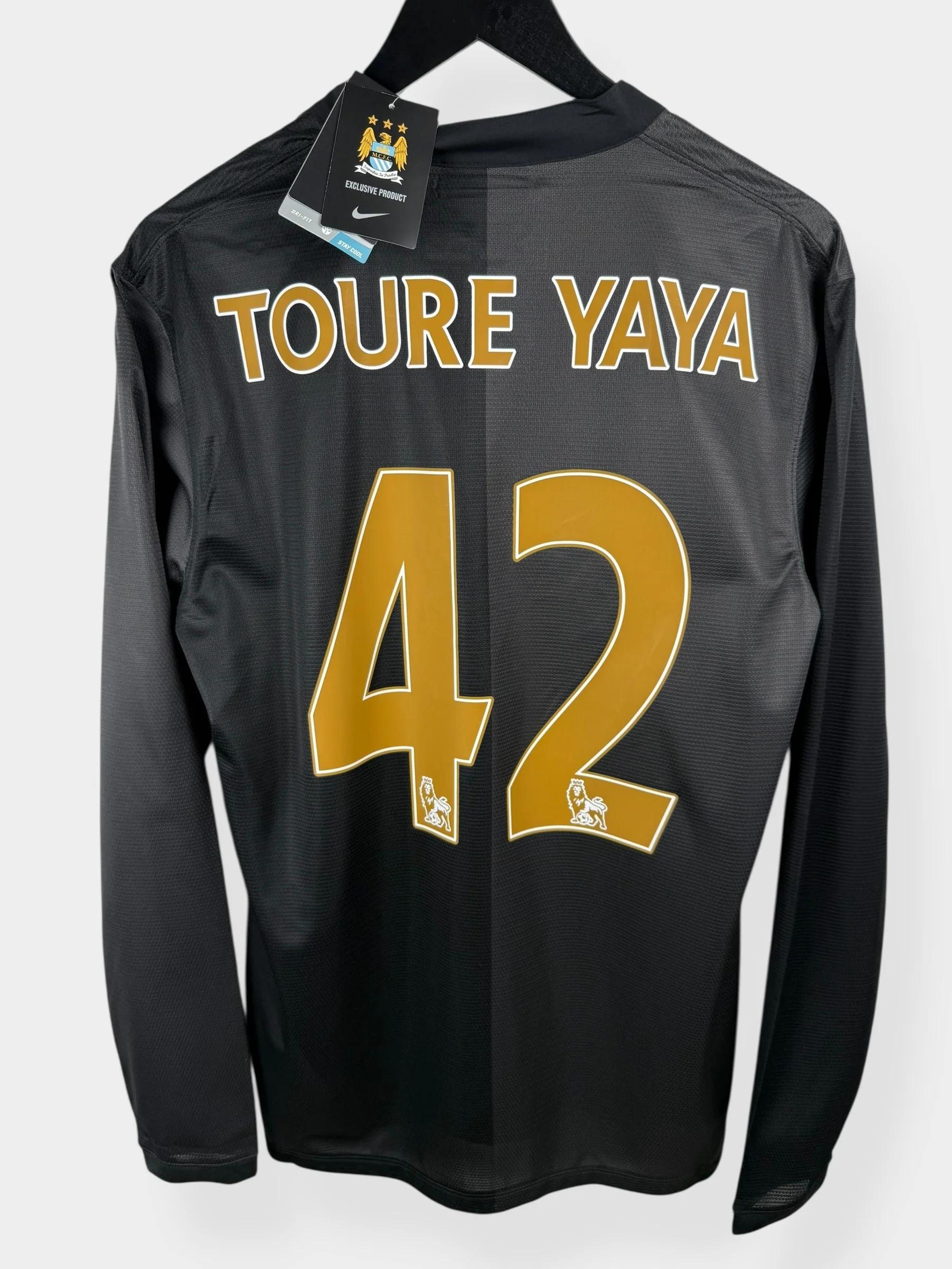 2013-14 MANCHESTER CITY AWAY SHIRT LS TOURE YAYA #42 M