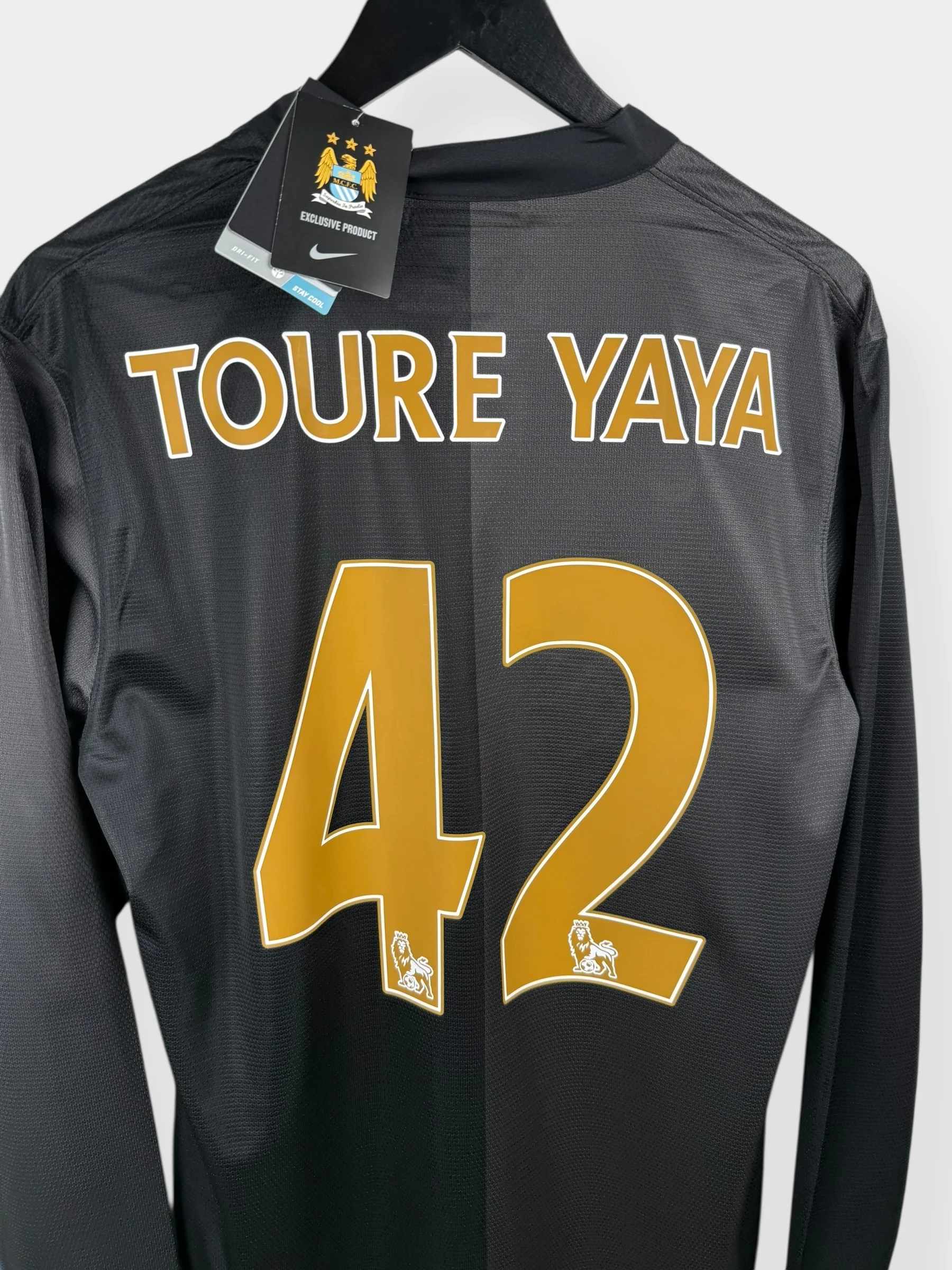 2013-14 MANCHESTER CITY AWAY SHIRT LS TOURE YAYA #42 M - Image 3