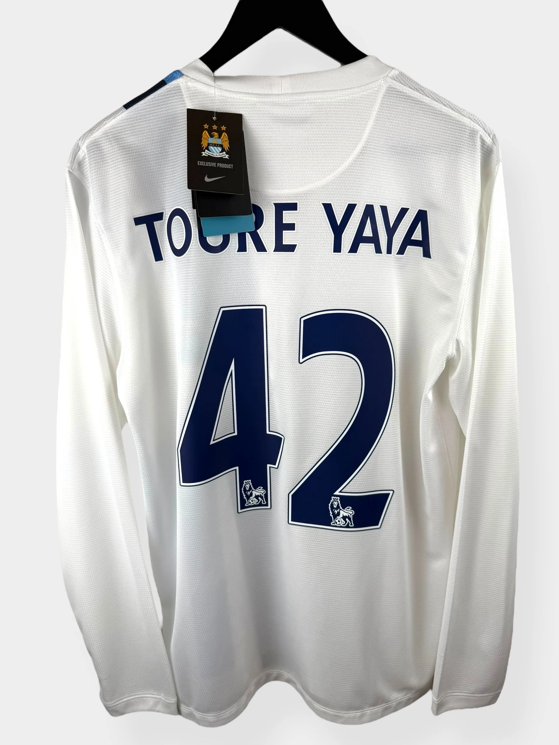 2013-14 MANCHESTER CITY THIRD SHIRT LS TOURE YAYA #42 M