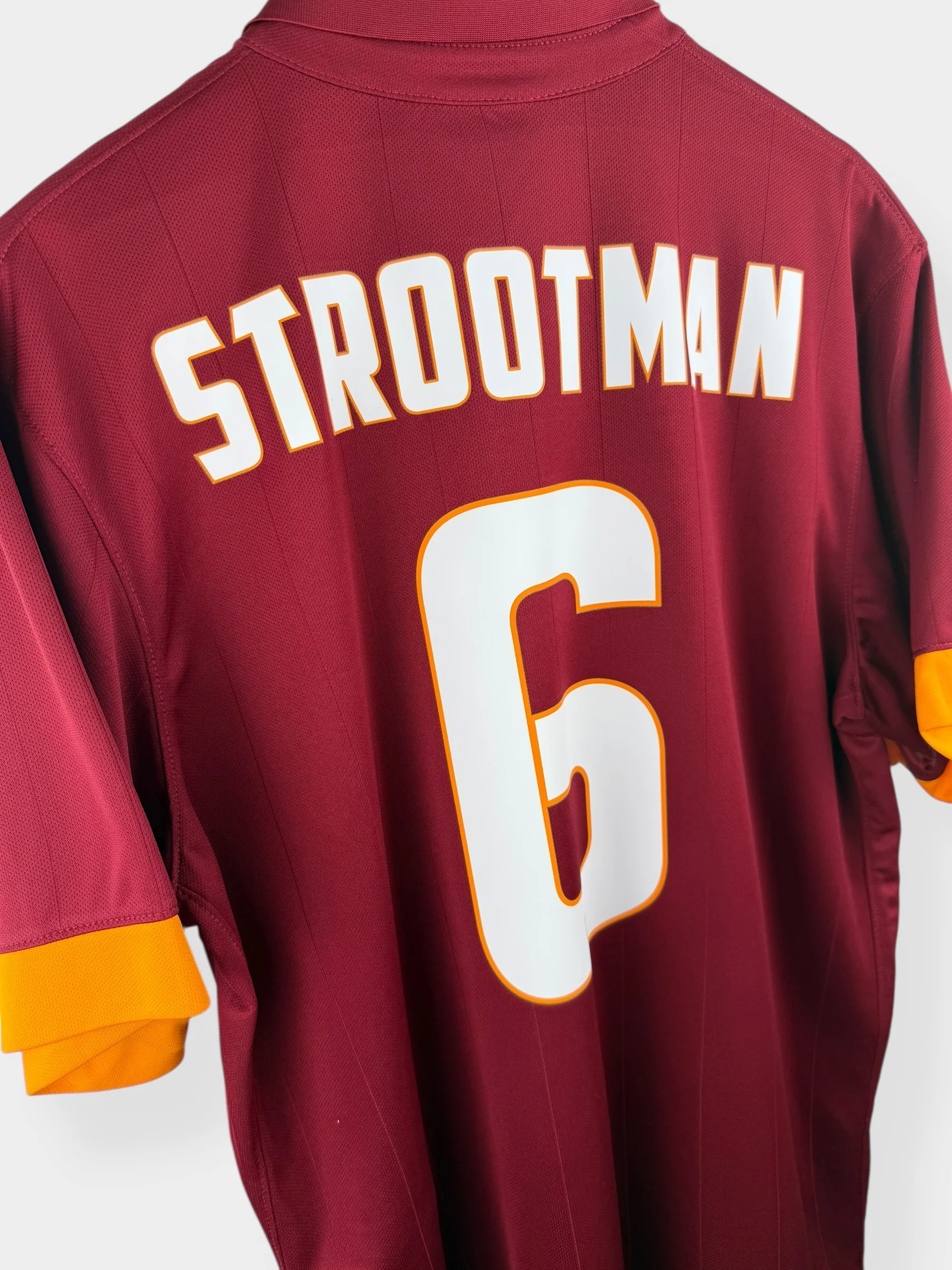 2014-15 AS ROMA HOME SHIRT STROOTMAN #6 XL - Image 3
