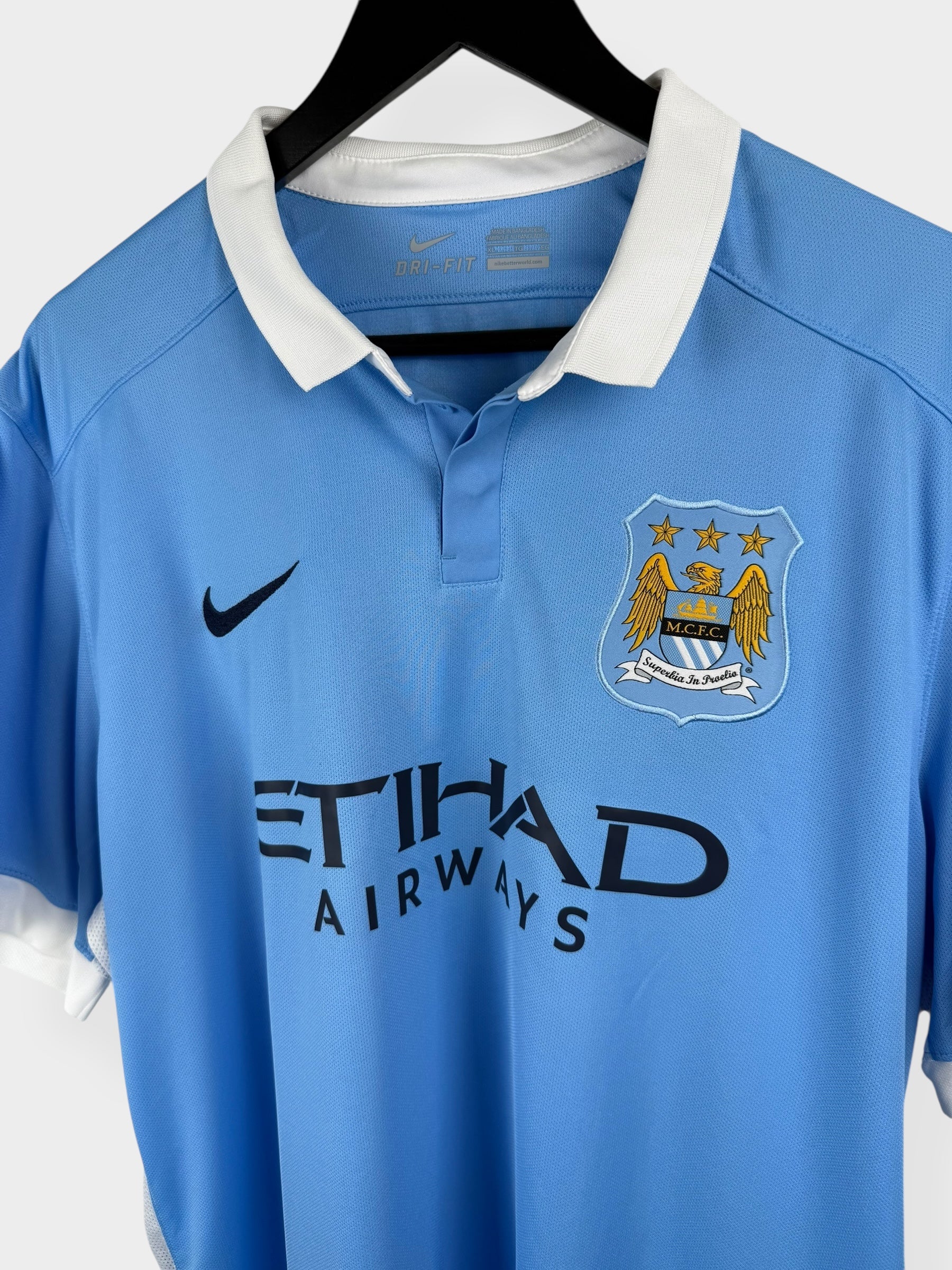 2015-16 MANCHESTER CITY HOME SHIRT SILVA #21 XL - Image 4