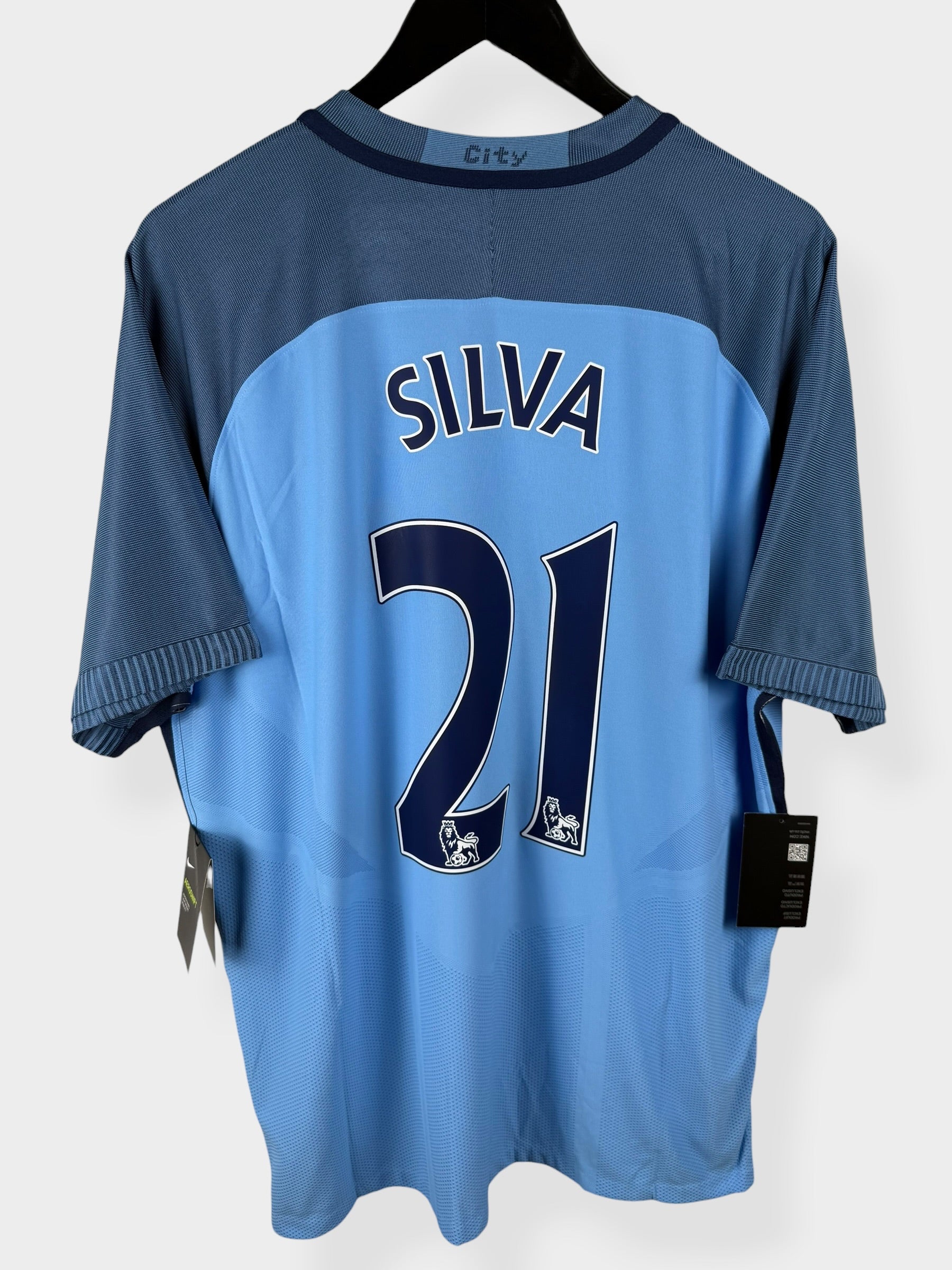 2016-17 MANCHESTER CITY HOME SHIRT PLAYER ISSUE SILVA #21 XXL