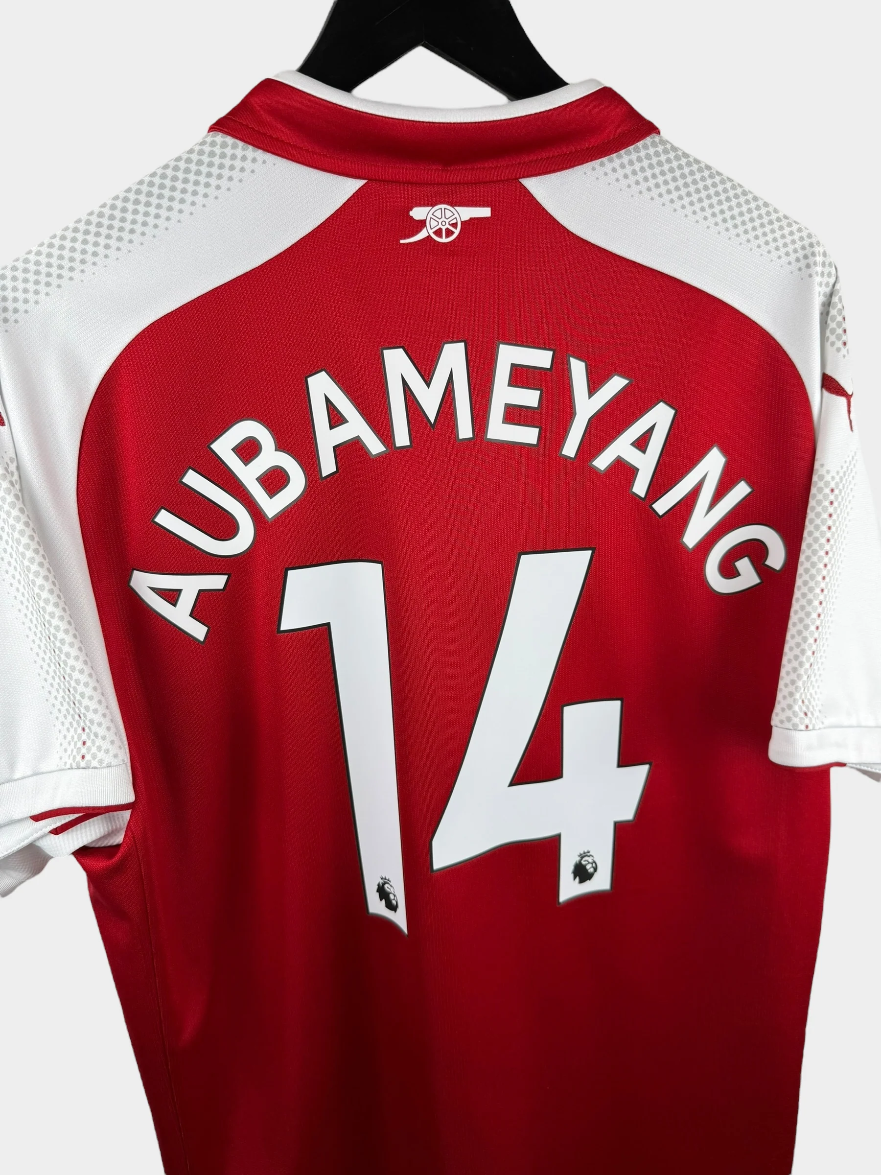 2017-18 ARSENAL HOME SHIRT AUBAMEYANG #14 XL - Image 3