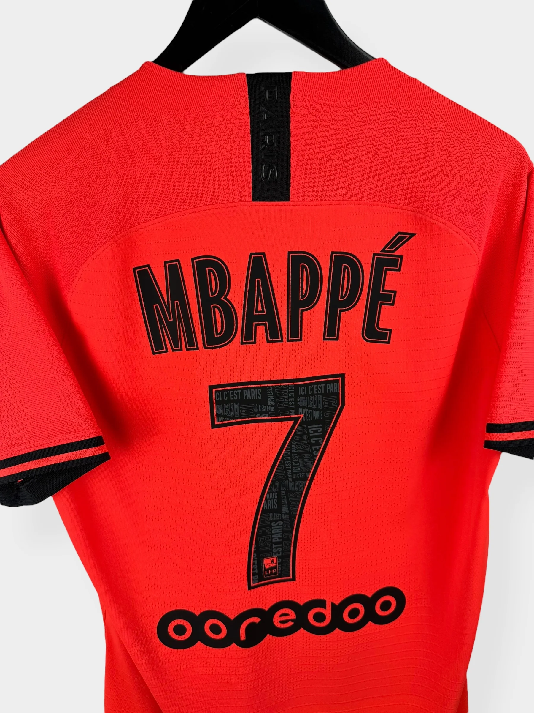 2019-20 PARIS SAINT-GERMAIN AWAY MATCH ISSUE SHIRT MBAPPE #7 M - Image 3
