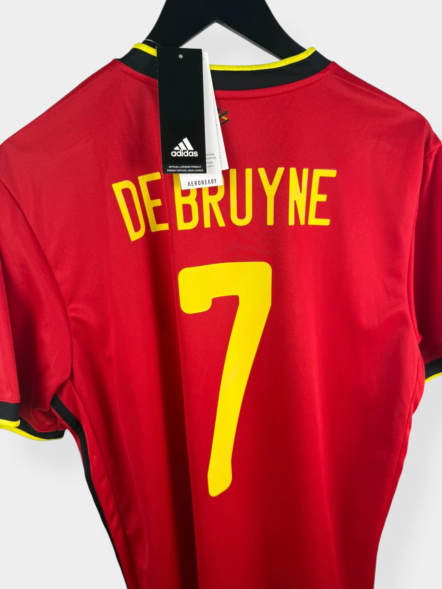 2020-21 BELGIUM HOME SHIRT DE BRUYNE #7 L - Image 3