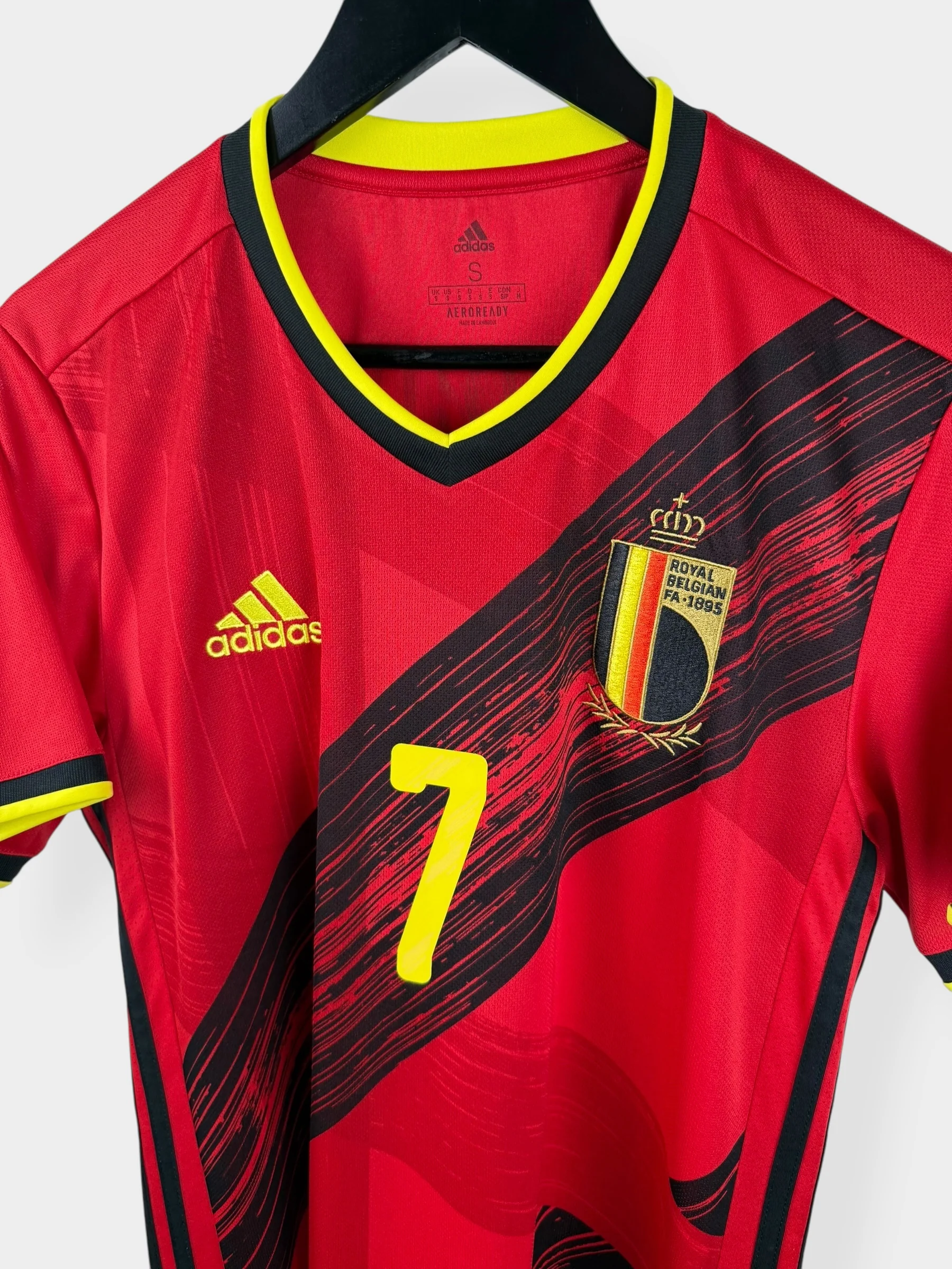2020-21 BELGIUM HOME SHIRT DE BRUYNE #7 S - Image 4