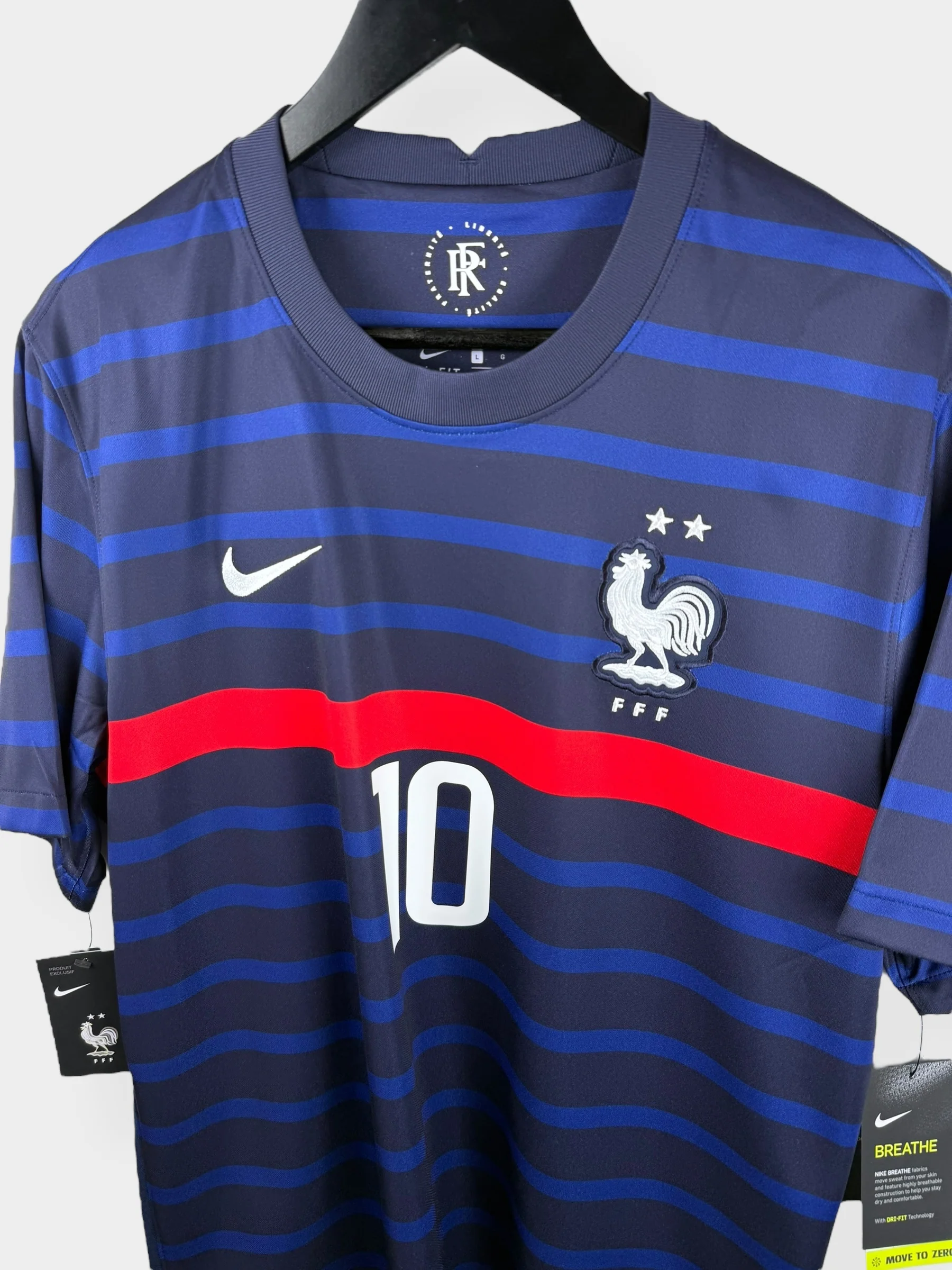 2020-21 FRANCE HOME SHIRT MBAPPE #10 L - Image 4
