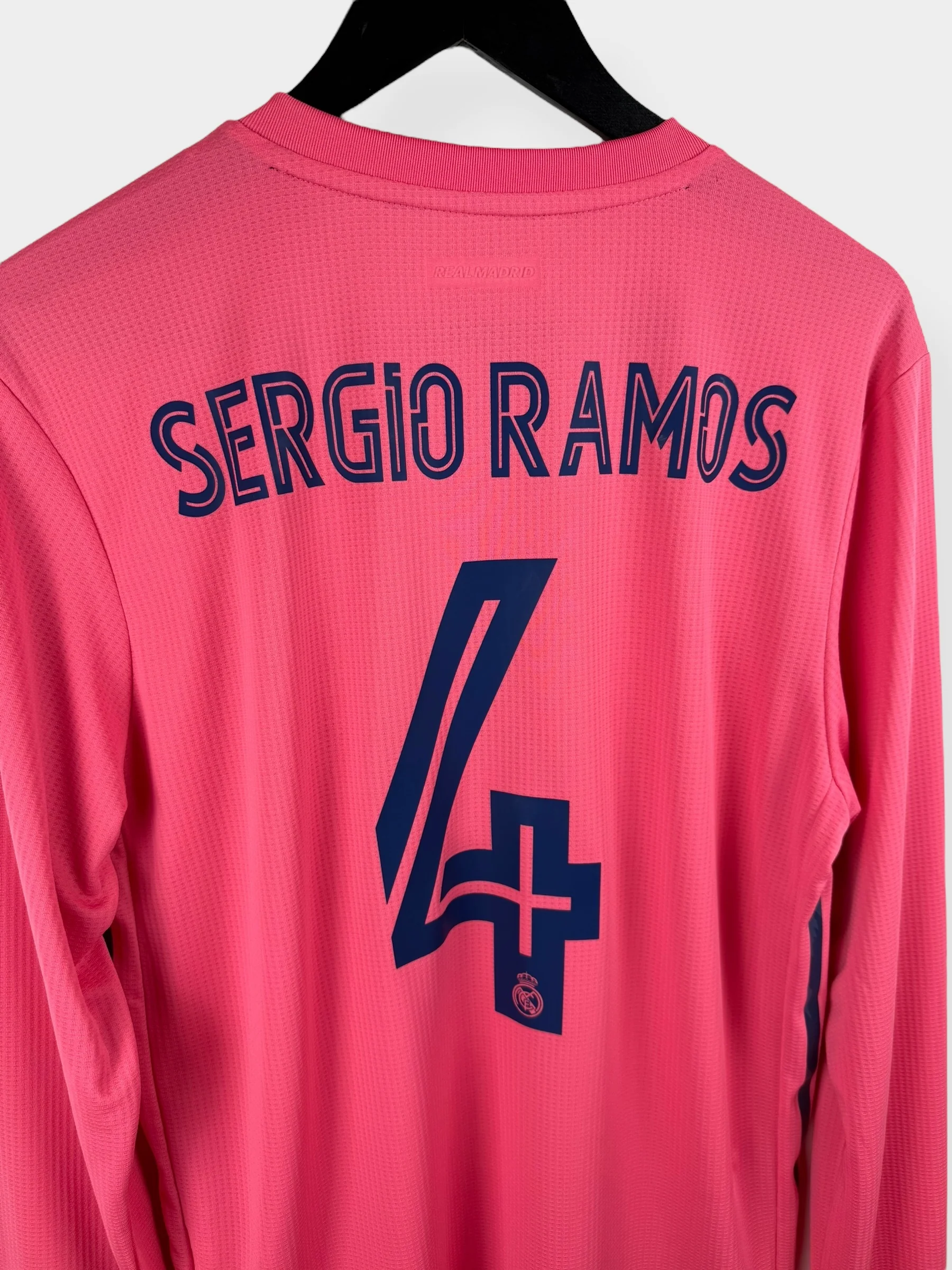 2020-21 REAL MADRID AWAY SHIRT PLAYER ISSUE LS SERGIO RAMOS #4 M - Image 3